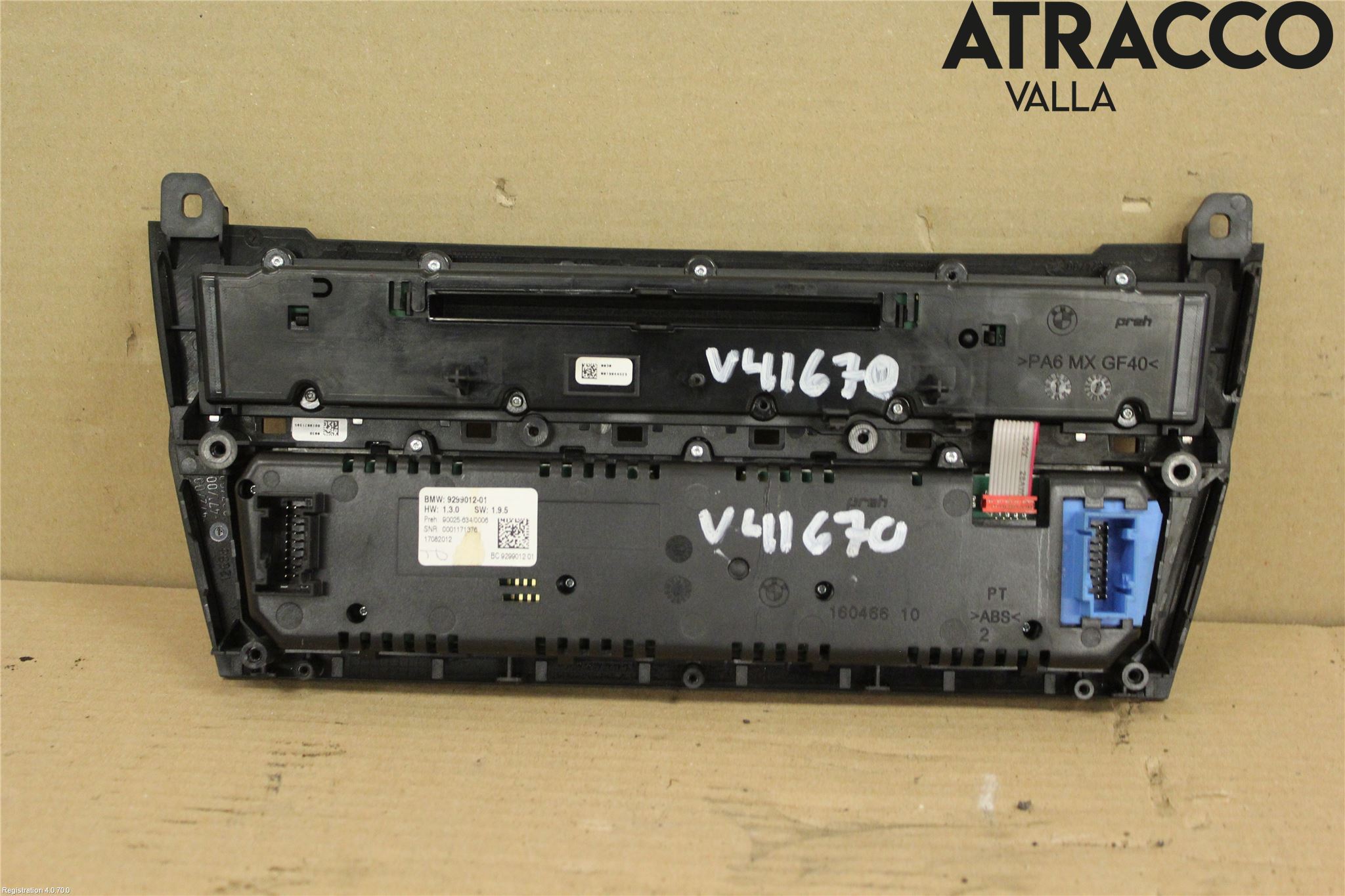 BMW 5 F10/F11/F18 09-17 Varme Ac Betjening-Display