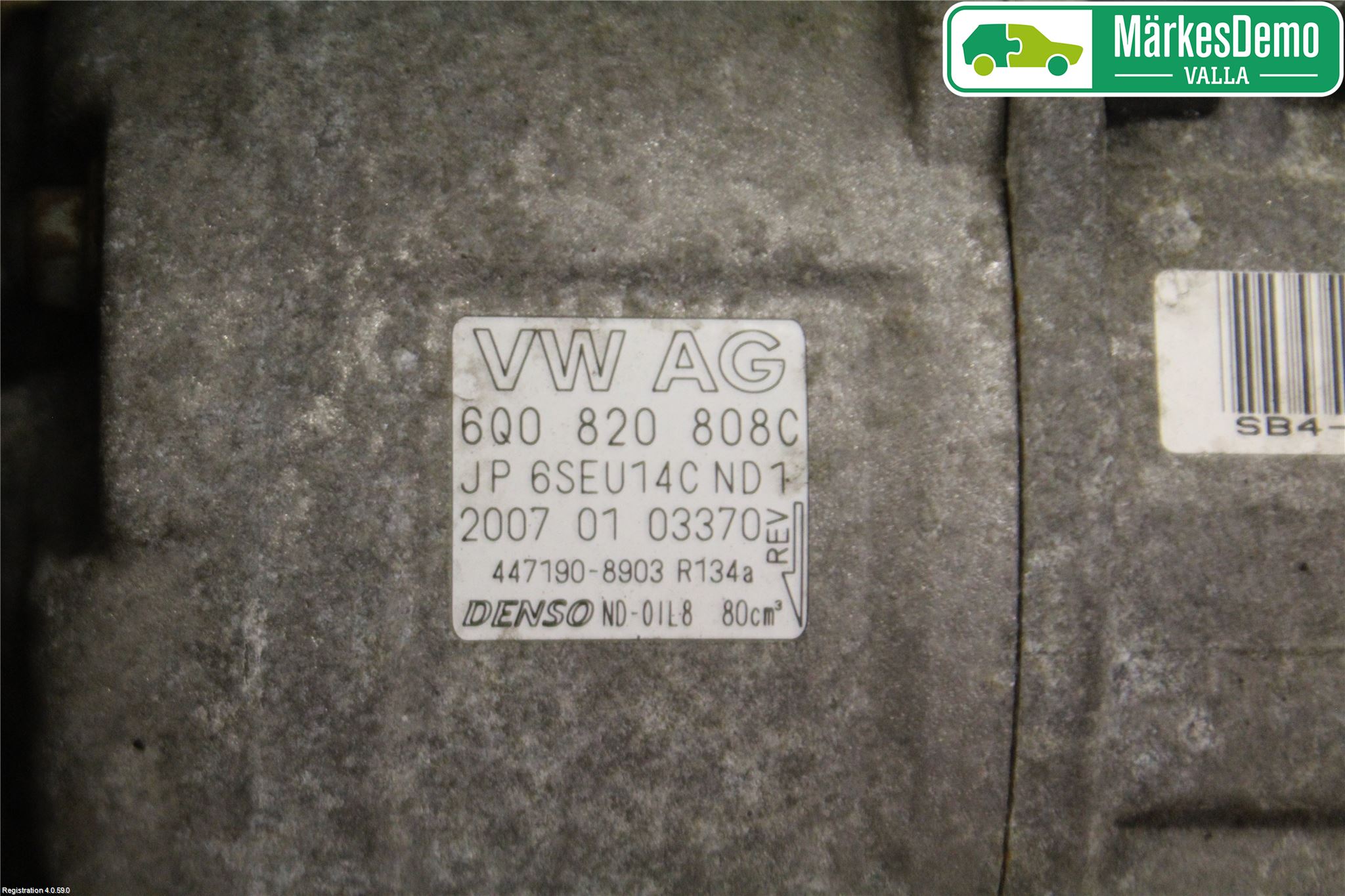 Volkswagen VW POLO 05-09 Varme Ac Kompressor