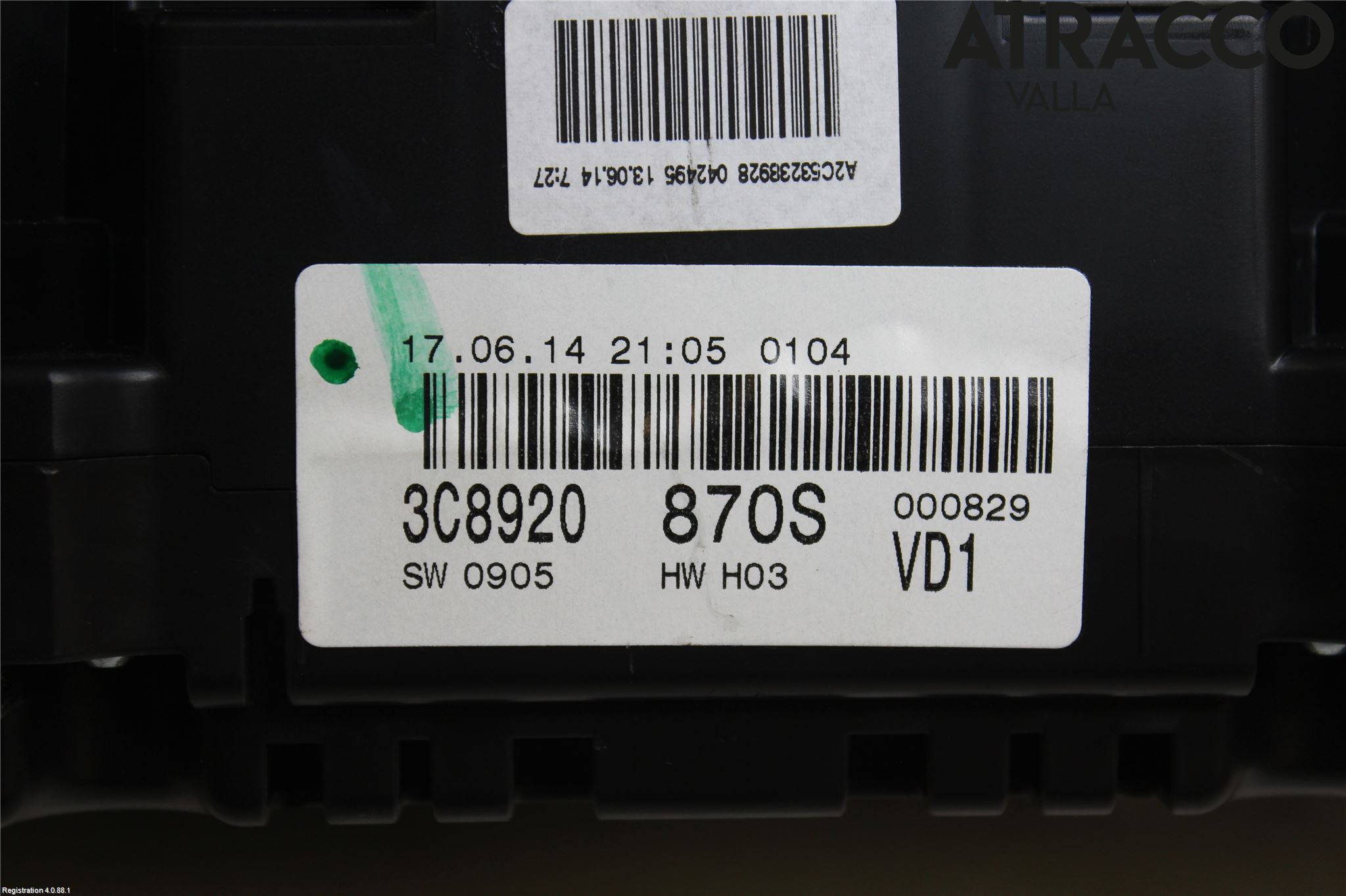 Volkswagen VW PASSAT CC 08-16 Instr Kombinert