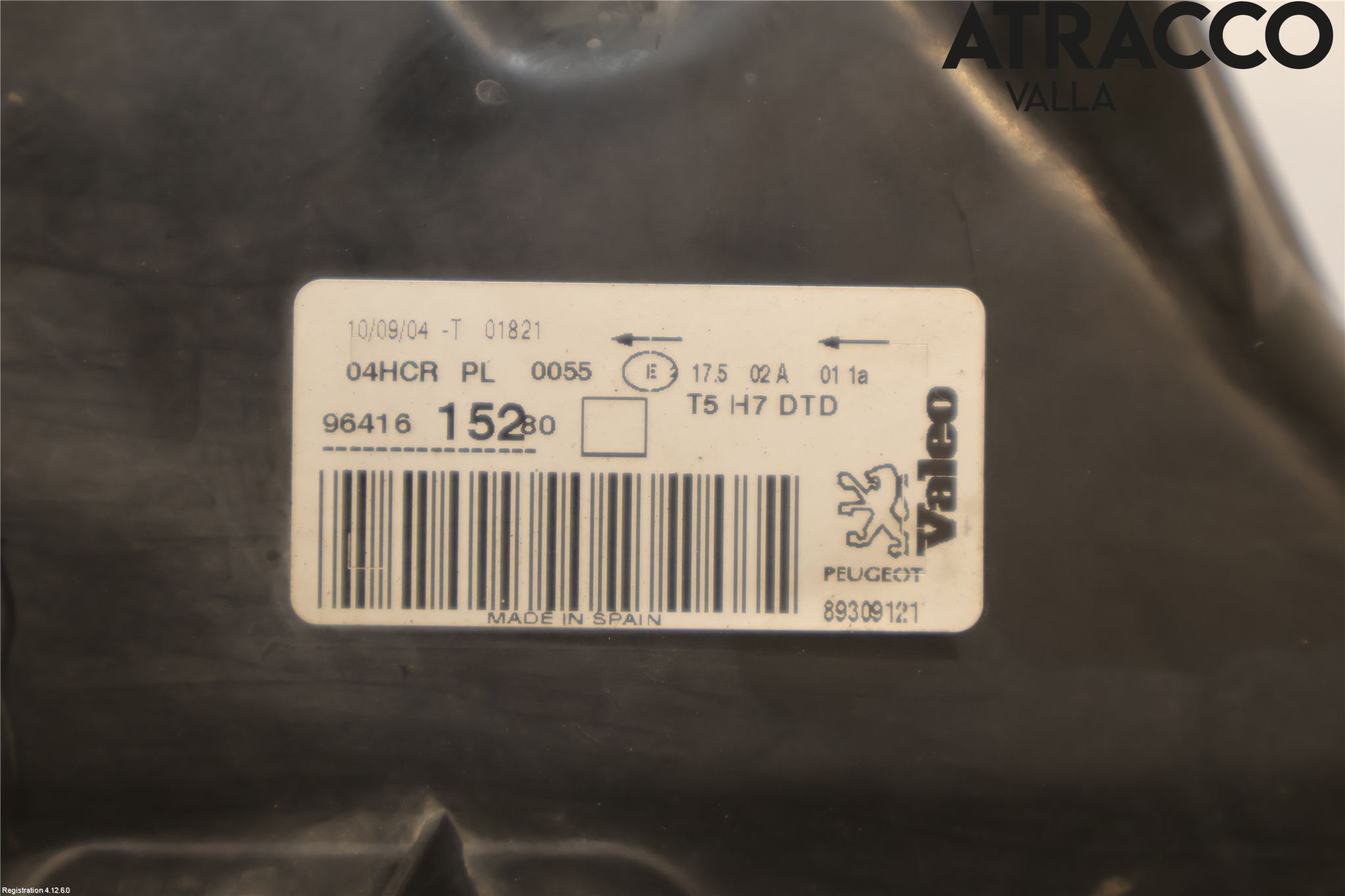 Peugeot 307     01-05 Frontlykt Høyre