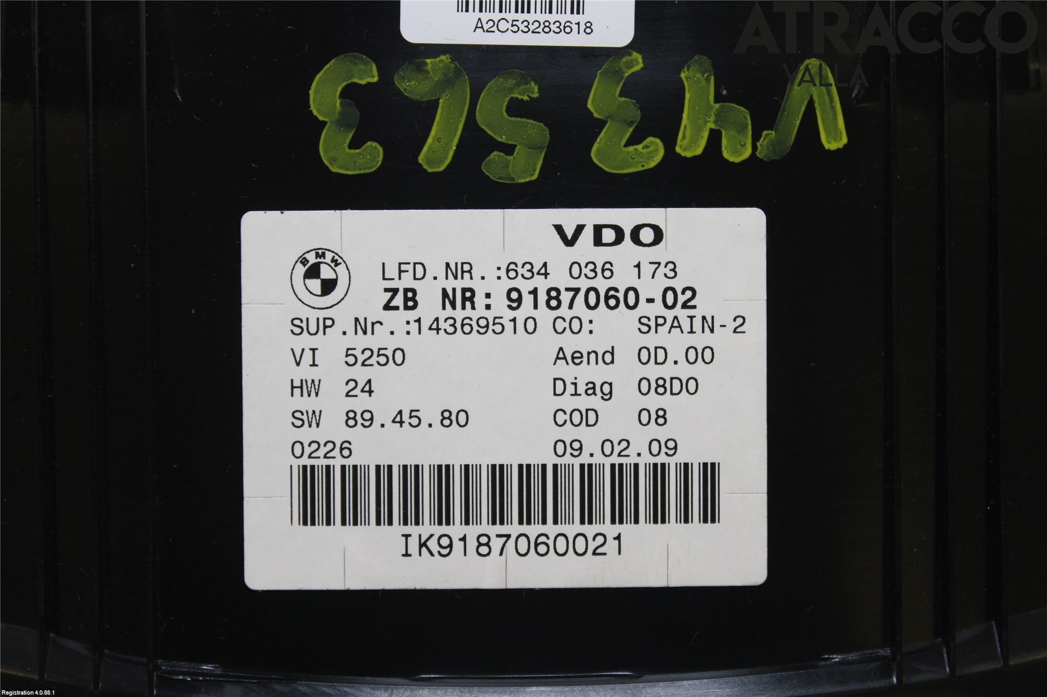 BMW 3 E90/91 SED/TOU 05-12 Instr Kombinert