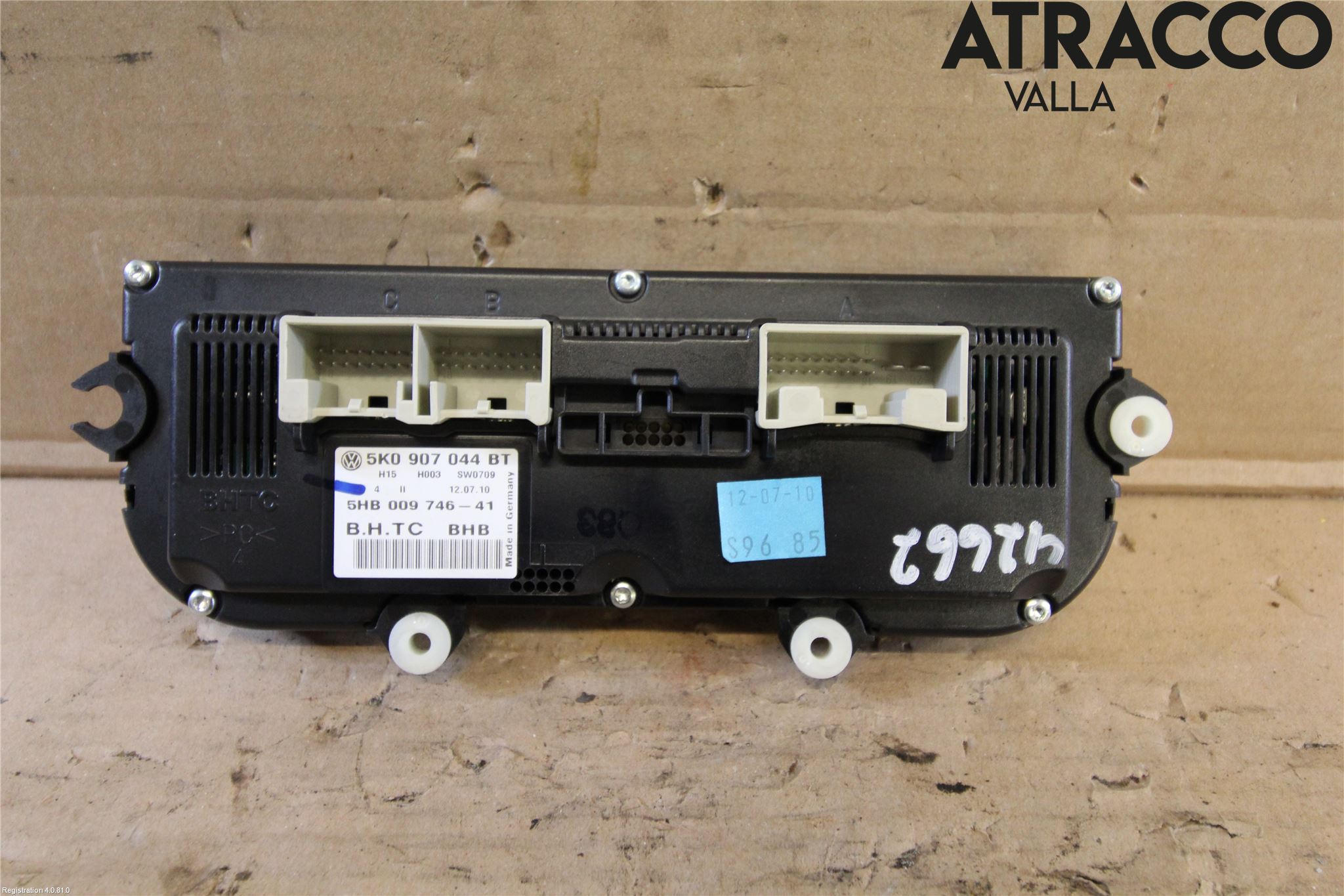 Volkswagen VW GOLF VI 09-13 Varme Ac Betjening-Display
