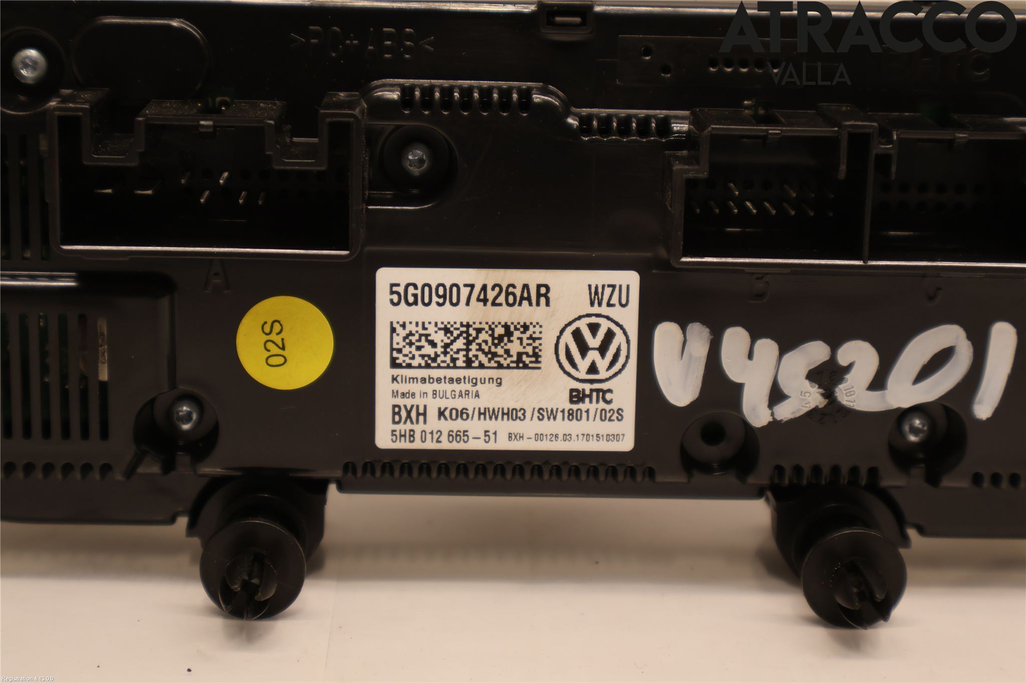 Volkswagen VW GOLF / E-GOLF VII 13-20 Varme Ac Betjening-Display
