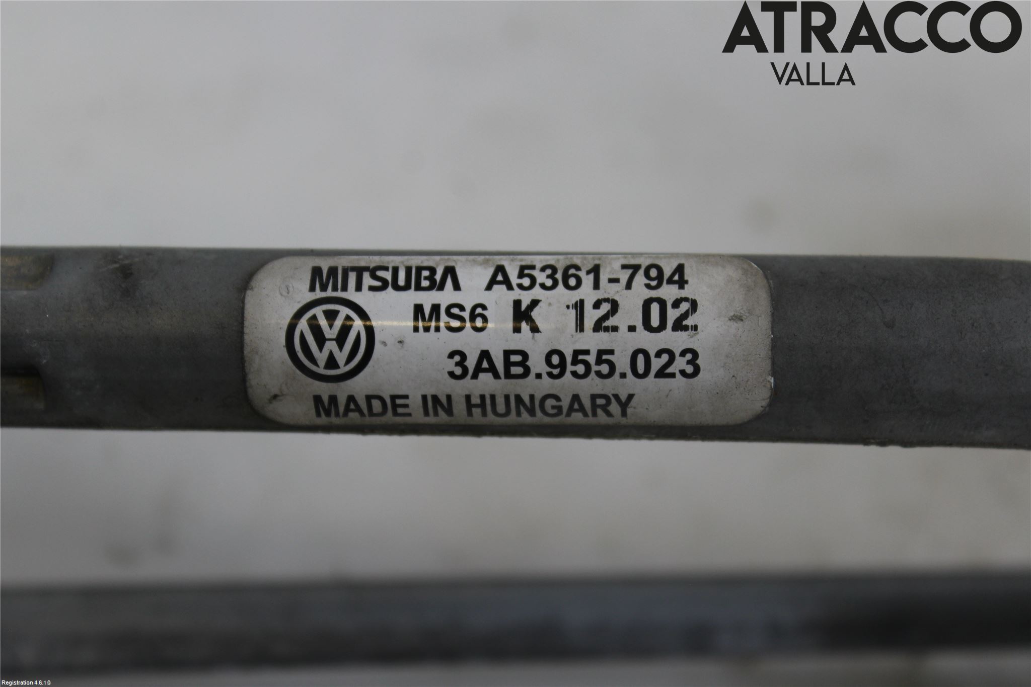 Volkswagen VW PASSAT 11-14 Viskeroverføring Frontrute