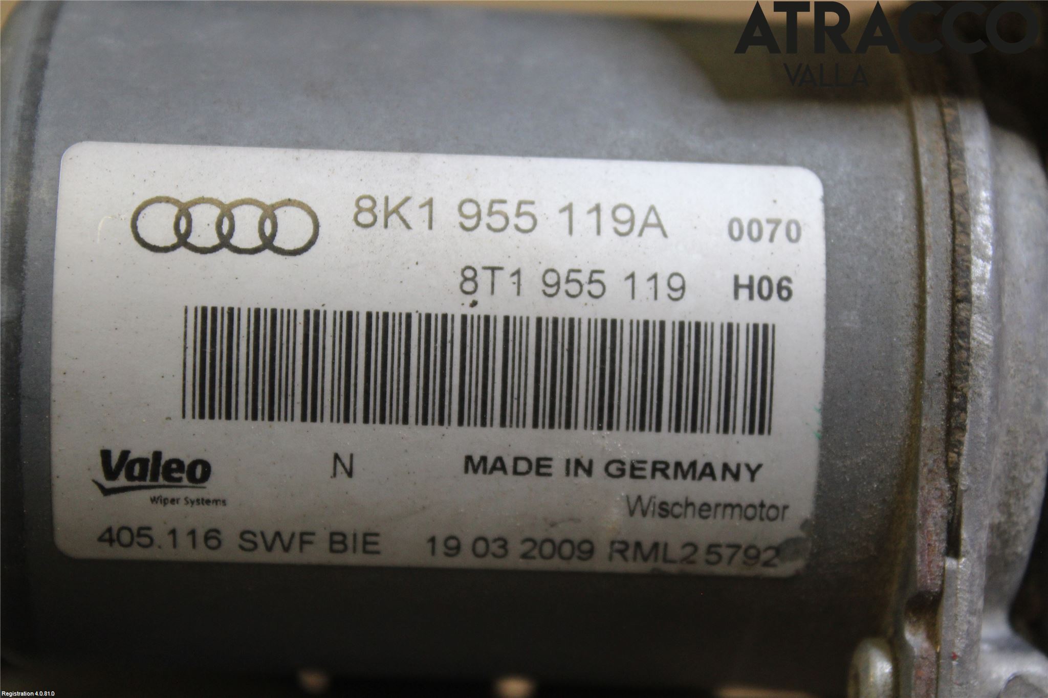 Audi A4/S4 08-11 Viskeroverføring Frontrute