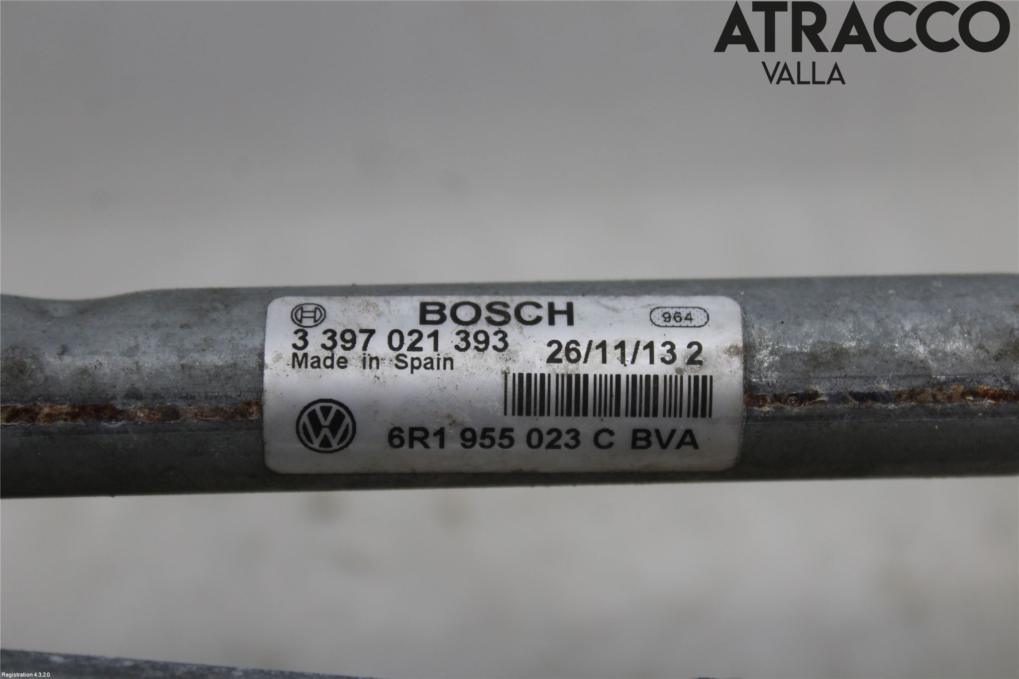 Volkswagen VW POLO 10-17 Viskeroverføring Frontrute