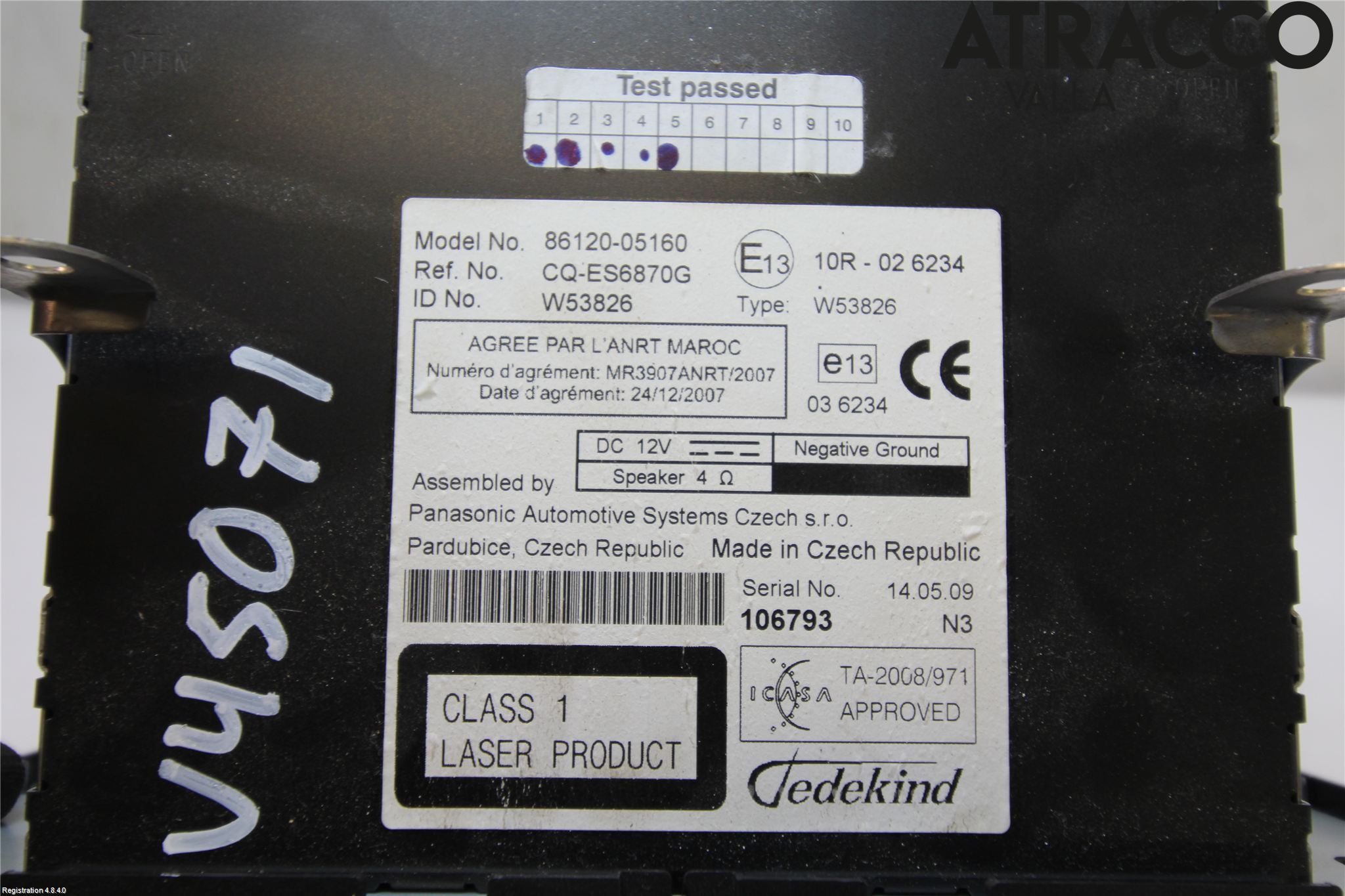 Toyota AVENSIS 09-15 Stereo Radio Med Cd