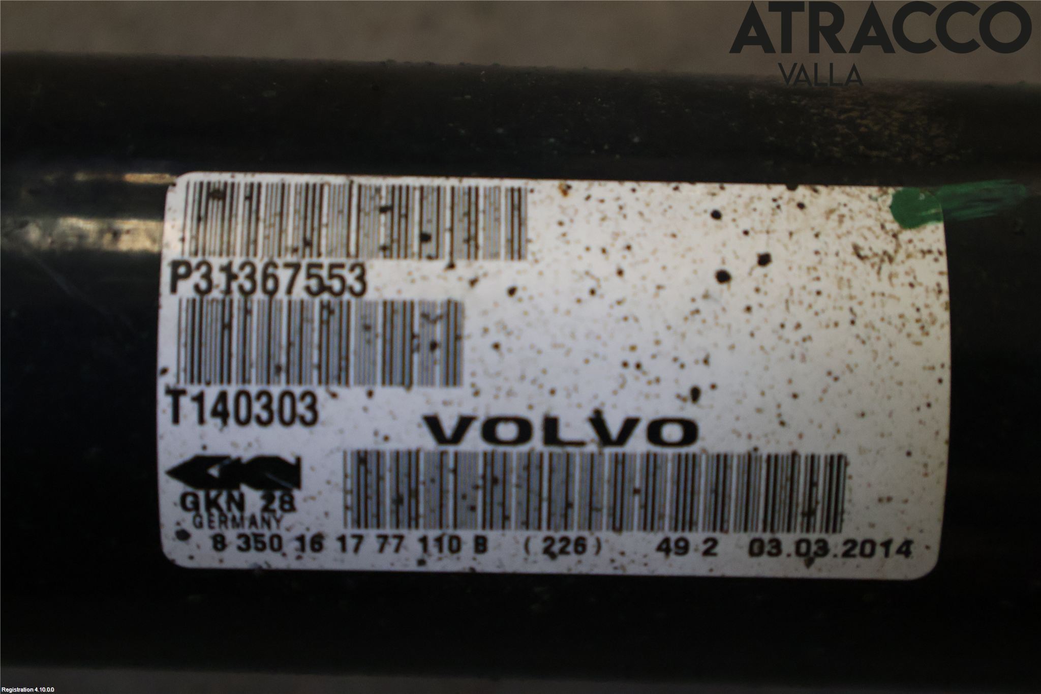 Volvo XC70 14-16 Drivaksel Foran Kompl Høyre