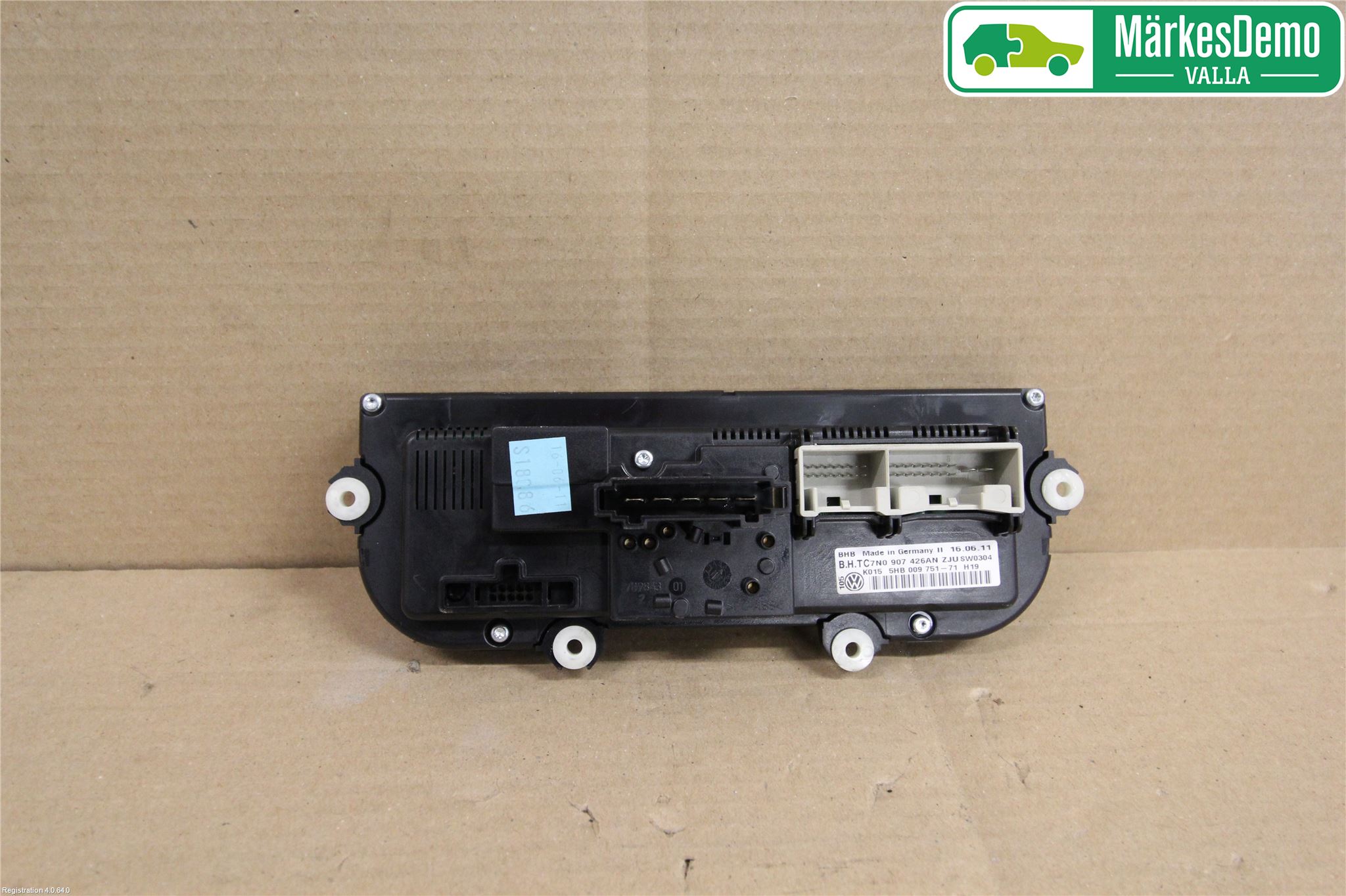 Volkswagen VW CADDY 11-15 Varme Ac Betjening-Display