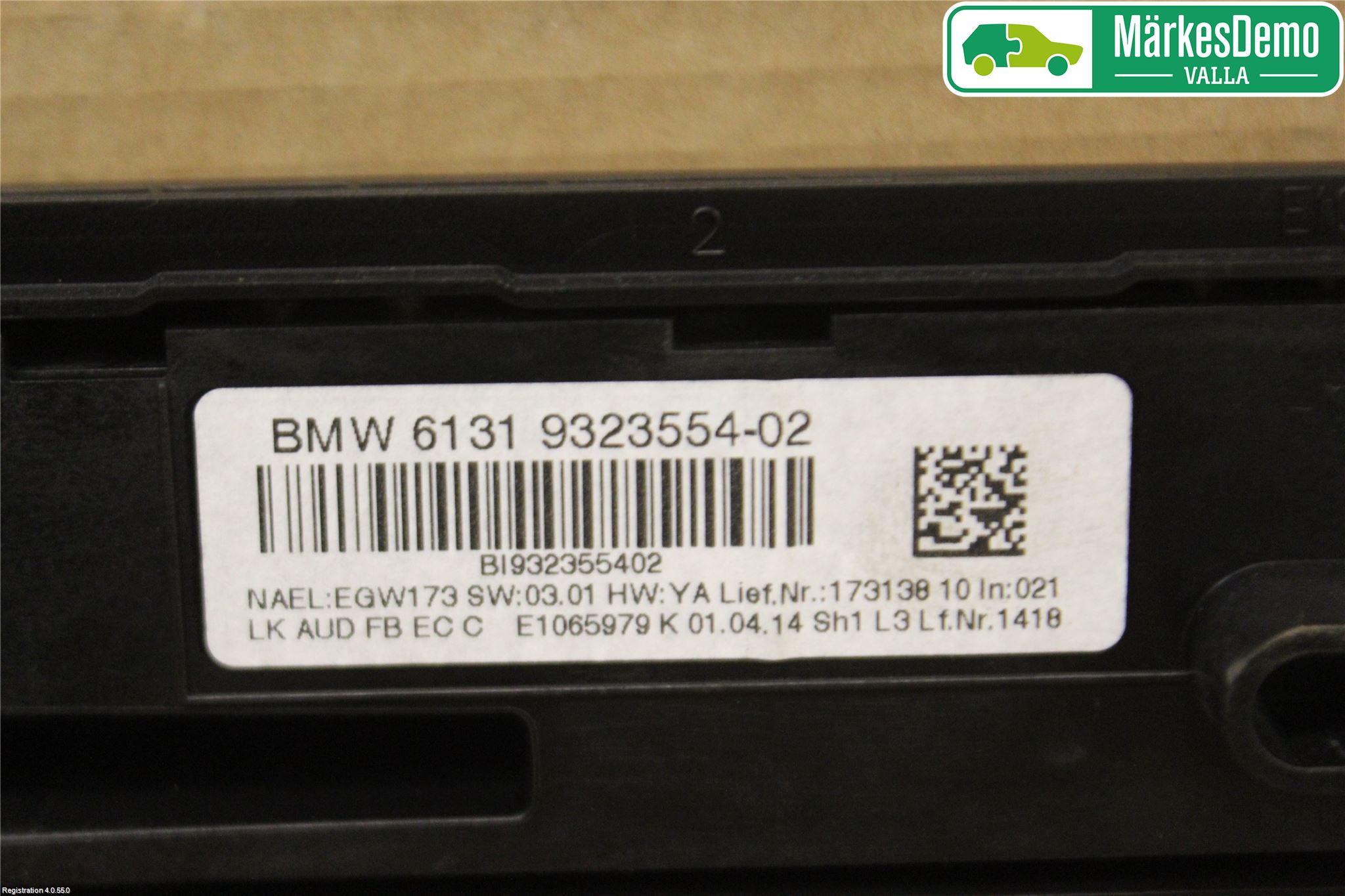 BMW 3 GT F34 13-19 Varme Ac Betjening-Display