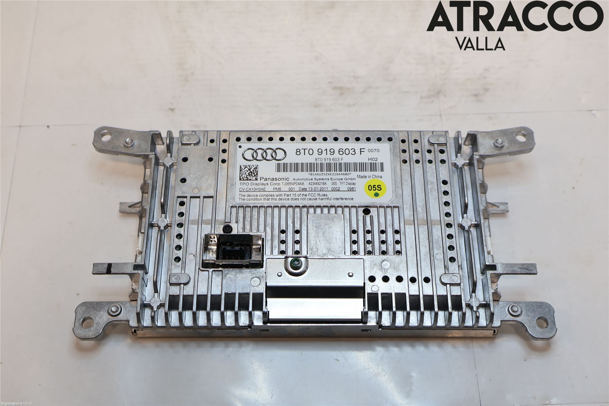 Audi A5 07-16 Instr Skjerm Dvd-Gps-Ac-Tlf