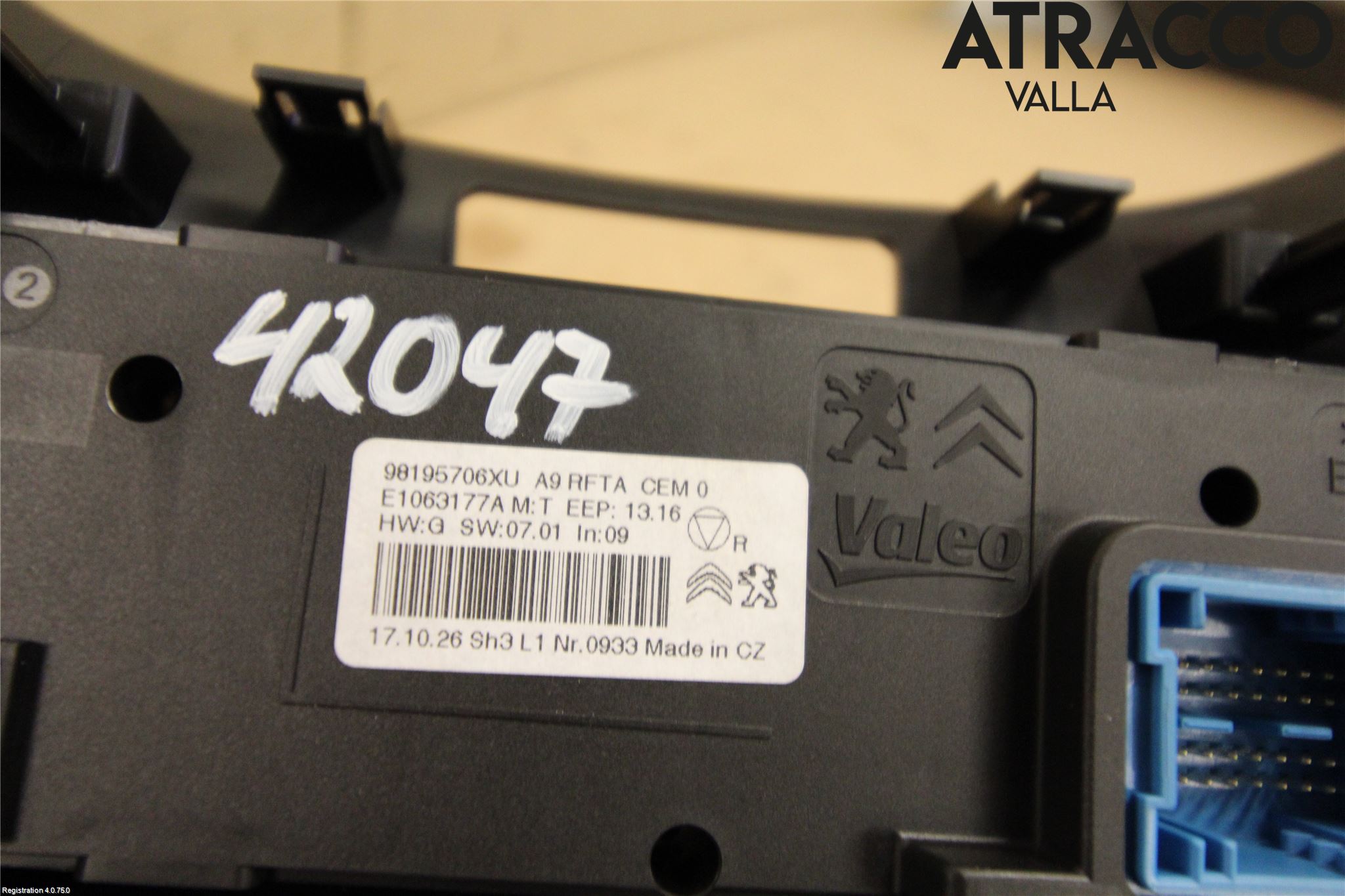 Peugeot 2008 13-20 Varme Ac Betjening-Display