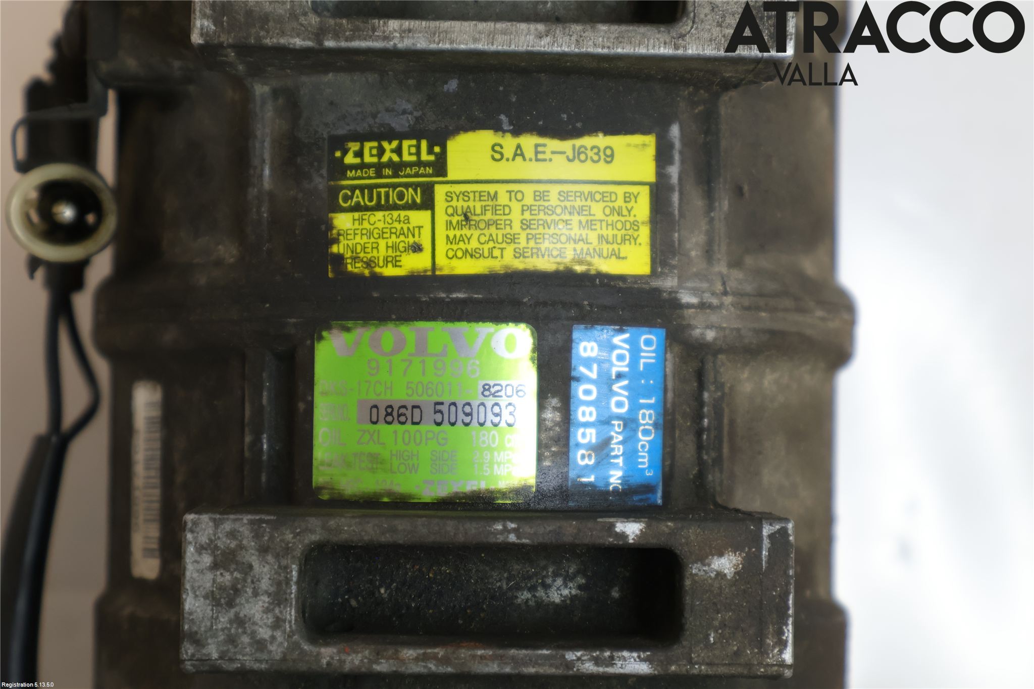 Volvo XC70 05-07 Varme Ac Kompressor