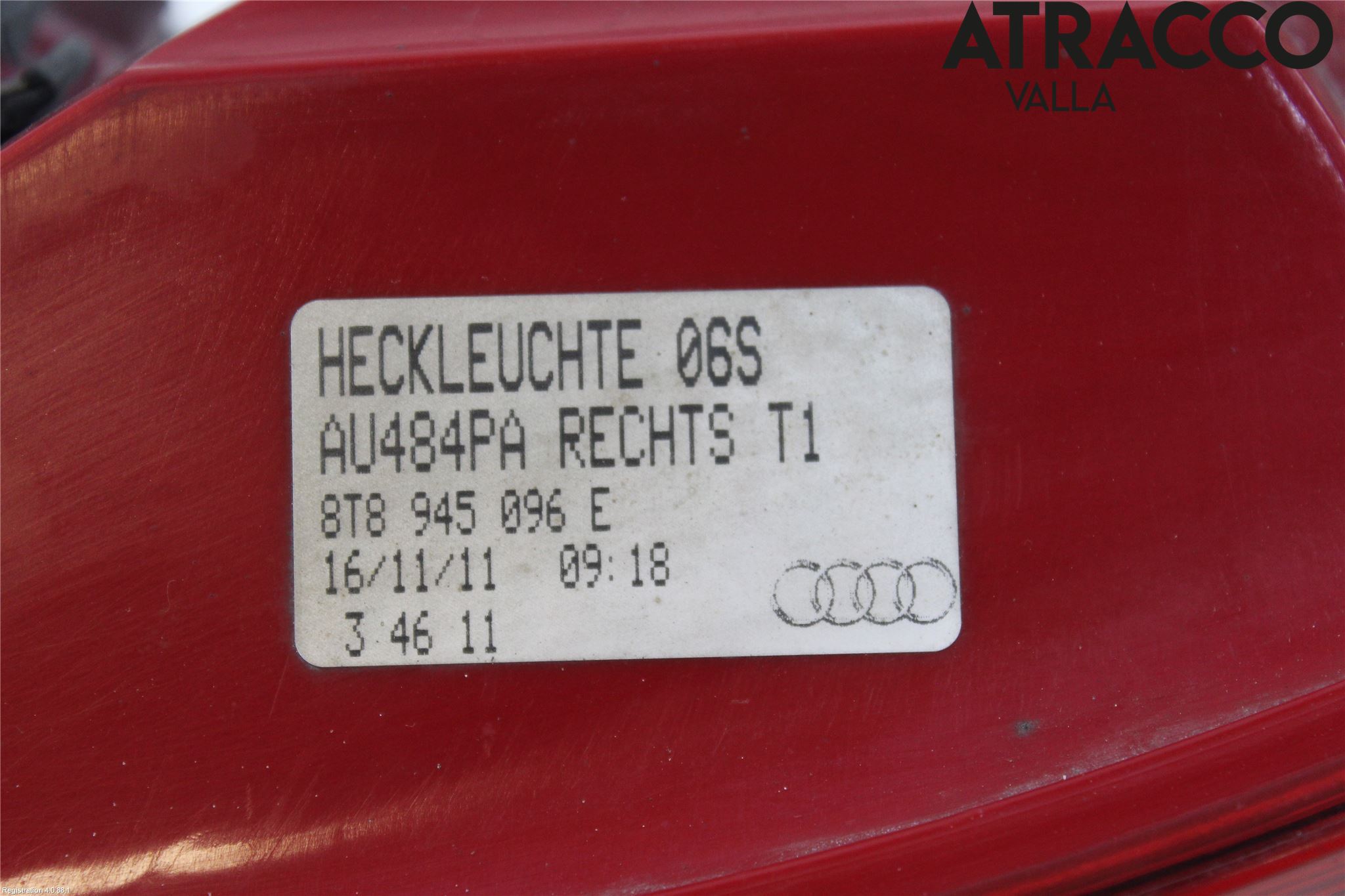 Audi A5 07-16 Baklykt Høyre