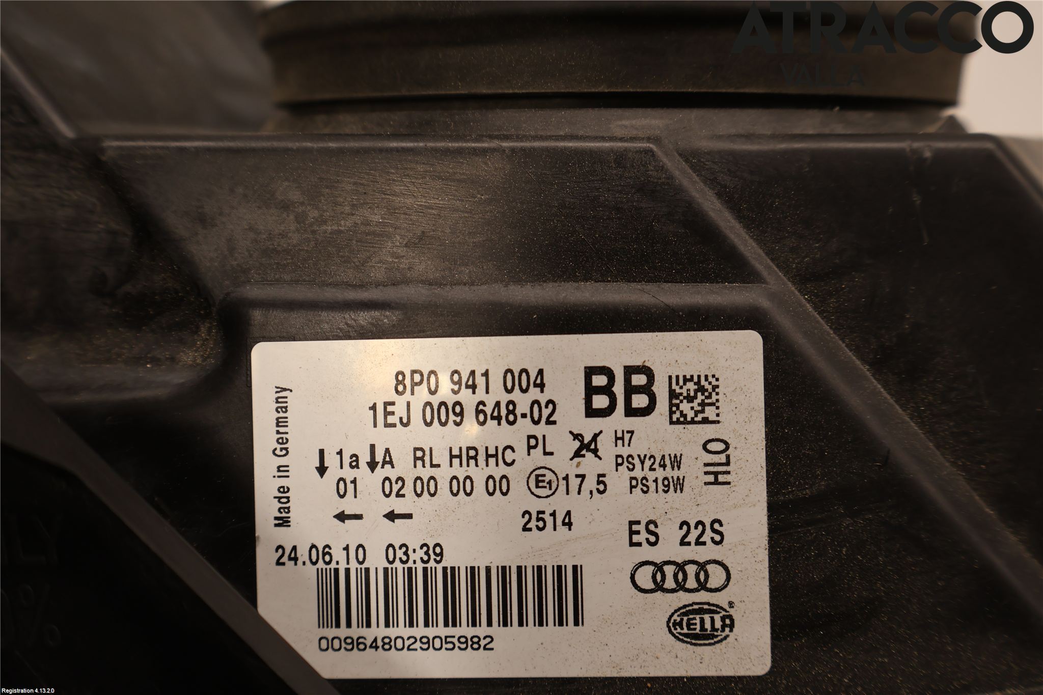 Audi A3/S3 05-13 Frontlykt Høyre