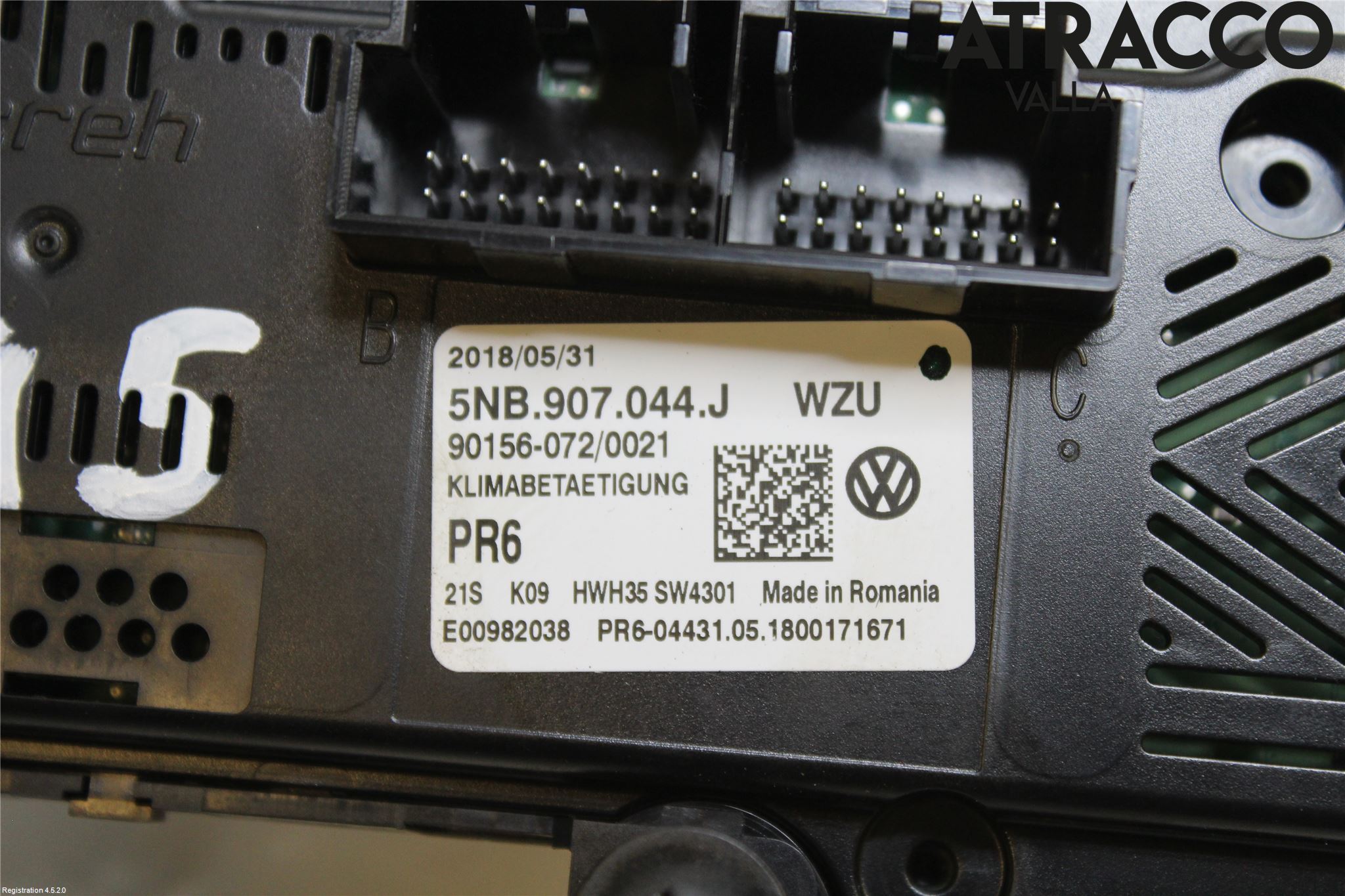 Volkswagen VW TIGUAN 16-24 Varme Ac Betjening-Display