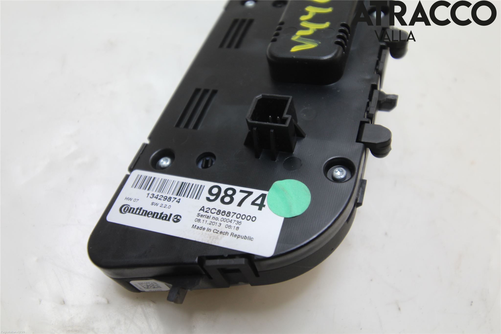 Opel ZAFIRA C 12-19 Varme Ac Betjening-Display
