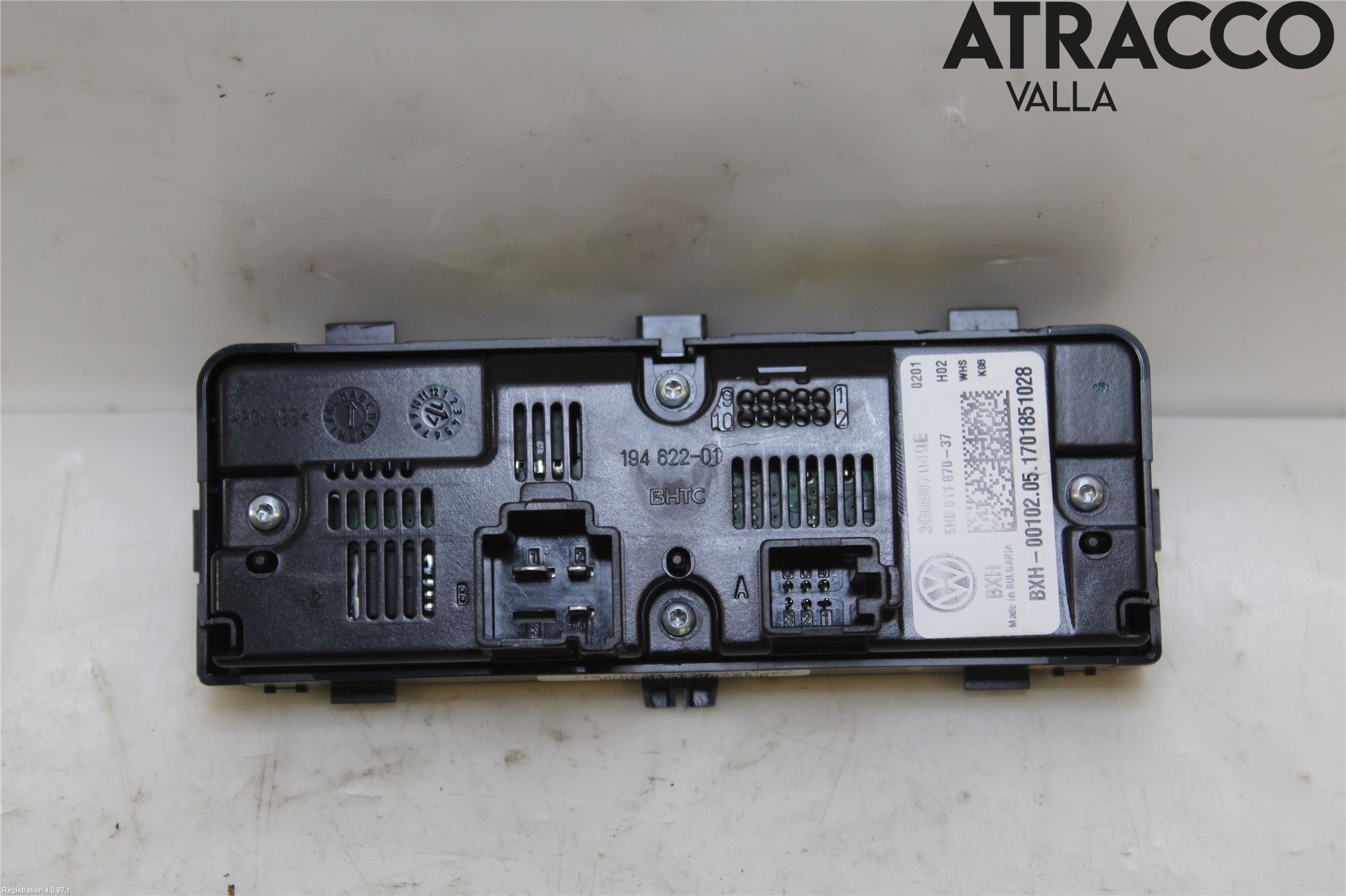 Volkswagen VW ARTEON 17- Varmeapparat Panel(Regulering)