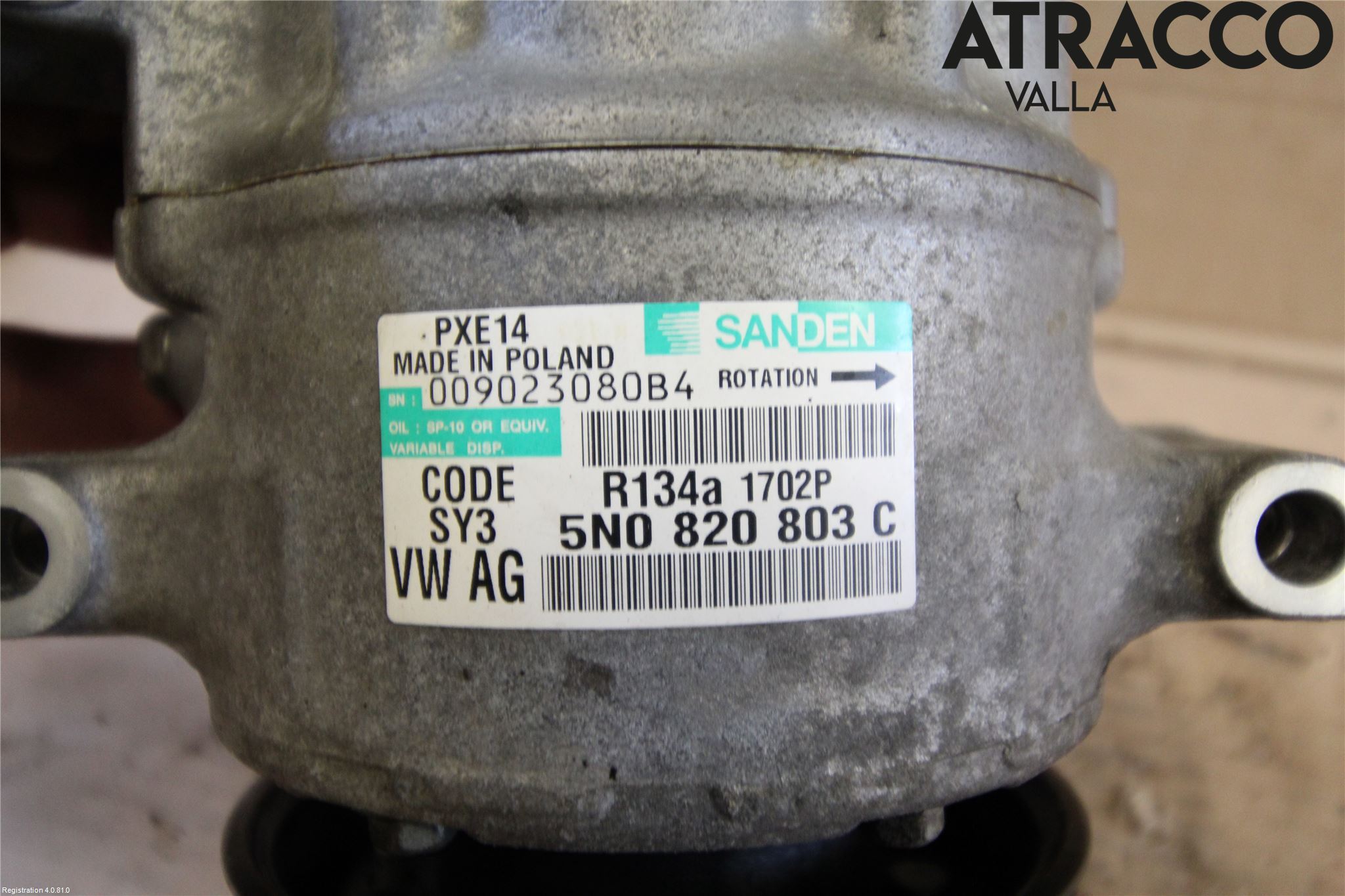 Volkswagen VW GOLF VI 09-13 Varme Ac Kompressor