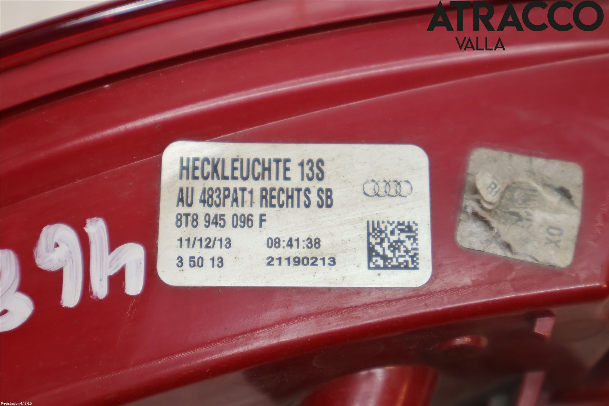Audi A5 07-16 Baklykt Høyre