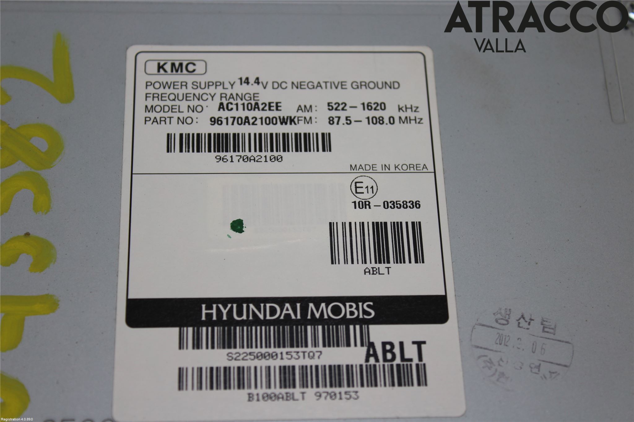 Kia CEED 12-18 Stereo Radio Med Cd