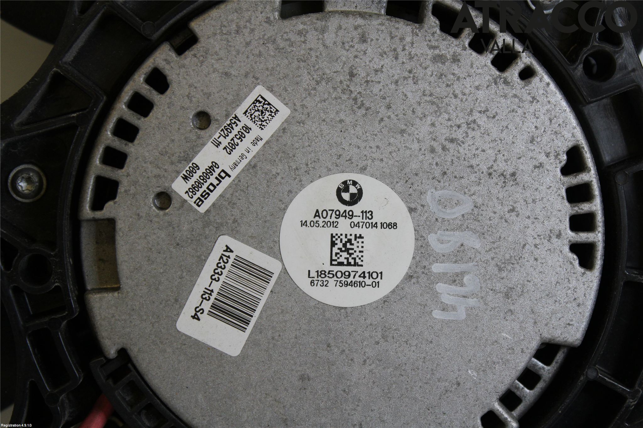 BMW 5 F10/F11/F18 09-17 Kjølevifte Elektrisk