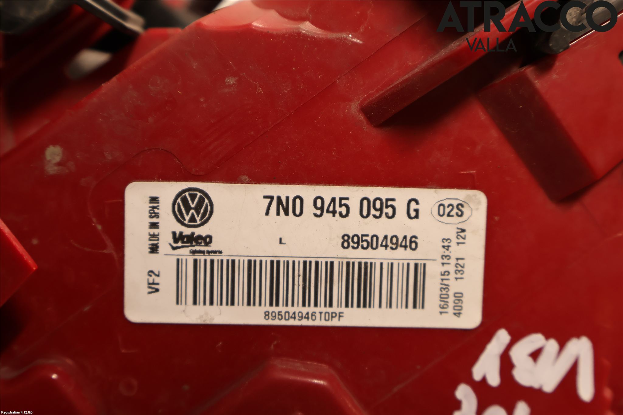Volkswagen VW SHARAN 11- Baklykt Venstre
