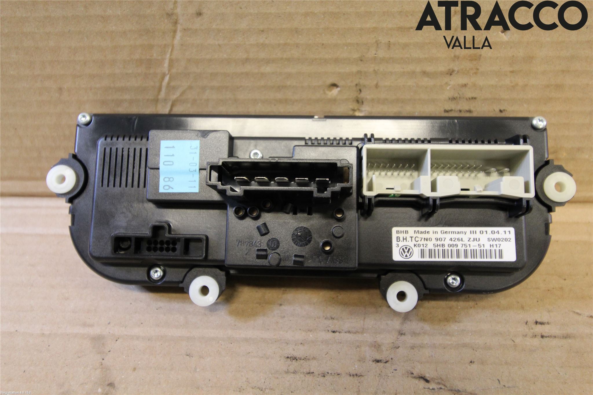 Volkswagen VW GOLF VI 09-13 Varme Ac Betjening-Display