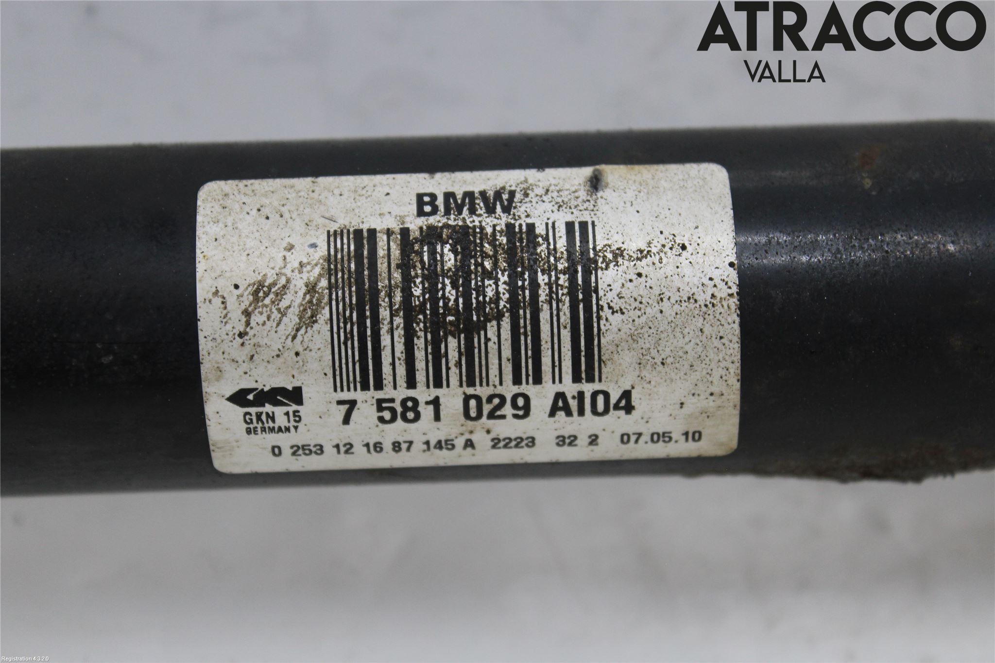 BMW 5 F10/F11/F18 09-17 Drivaksel Bak Kompl Venstre