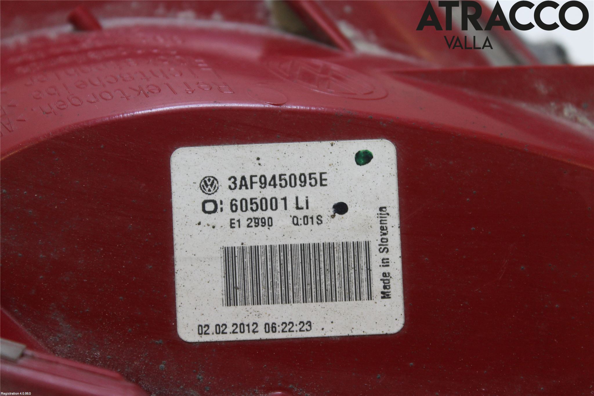 Volkswagen VW PASSAT 11-14 Baklykt Venstre
