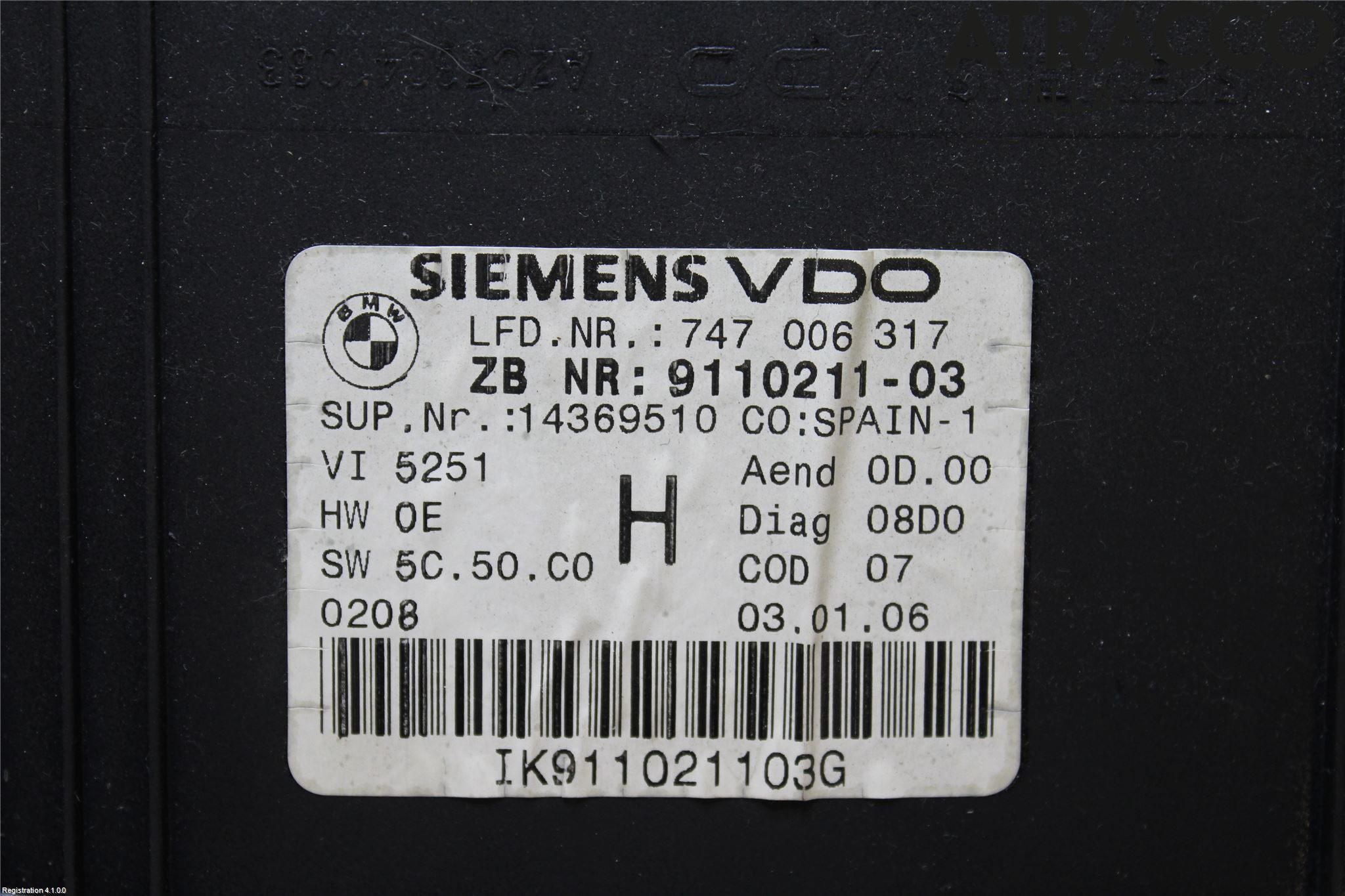 BMW 3 E90/91 SED/TOU 05-12 Instr Kombinert