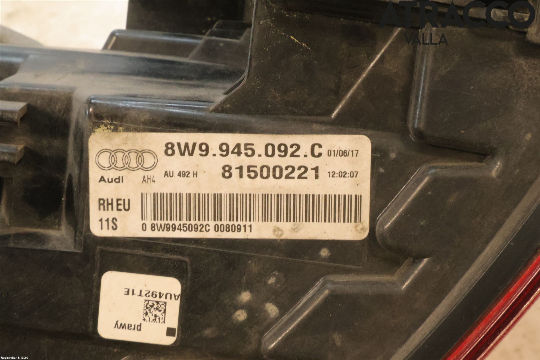 Audi A4/S4 B9 16-19 Baklykt Høyre