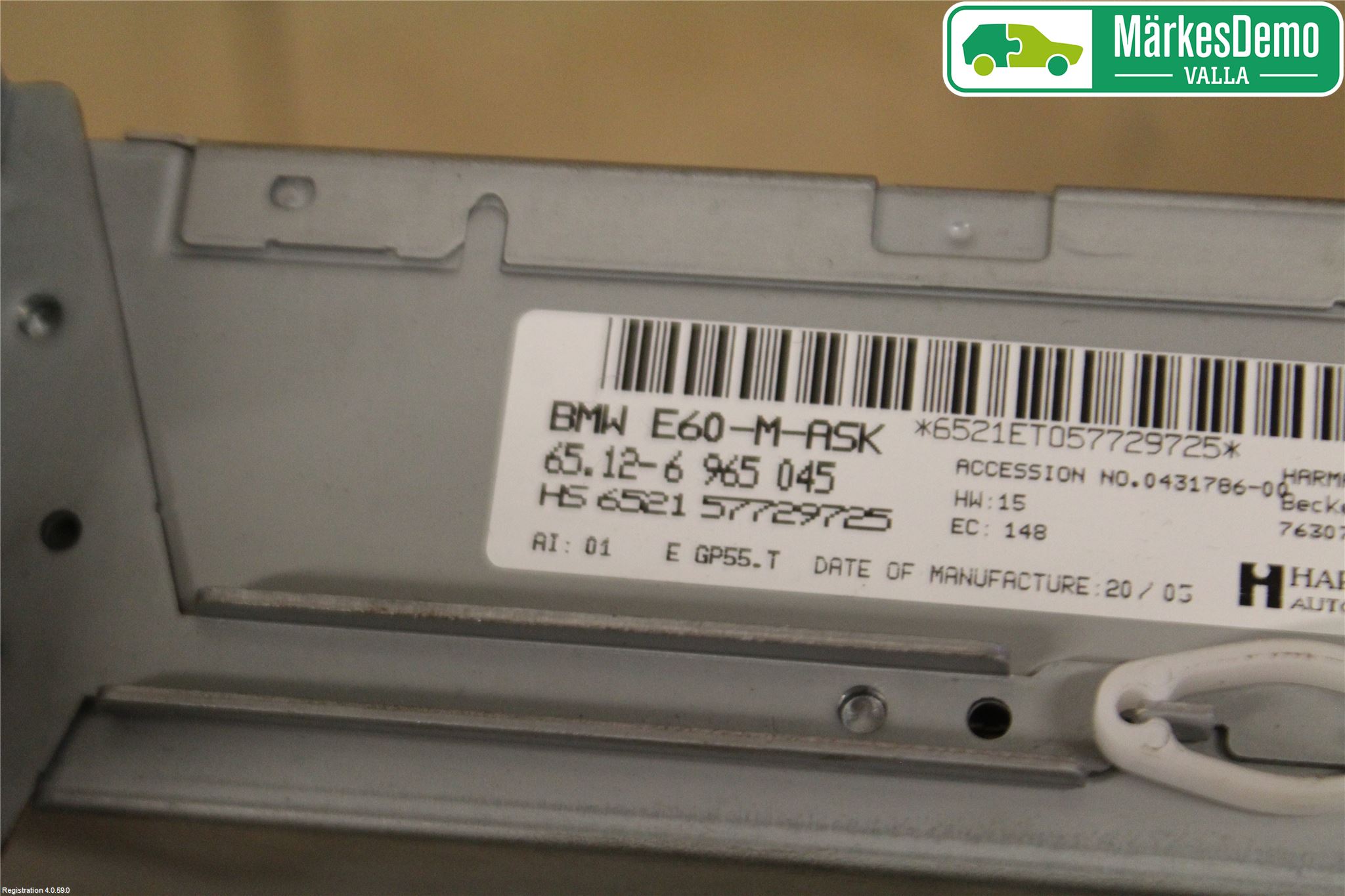BMW 5 E60/61 Sed/Tou 02-10 Stereo Radio Med Cd