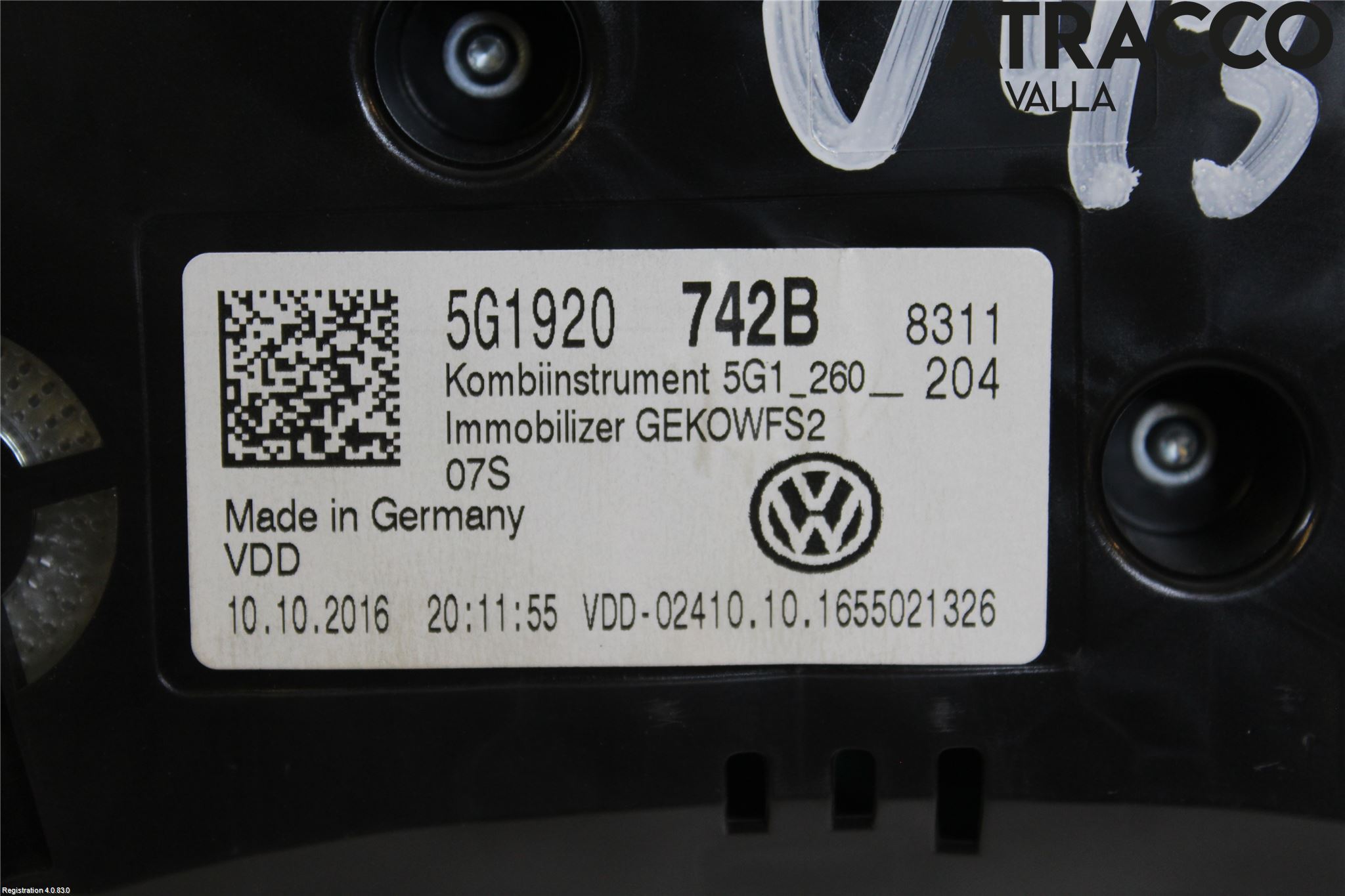 Volkswagen VW GOLF / E-GOLF VII 13-20 Instr Kombinert