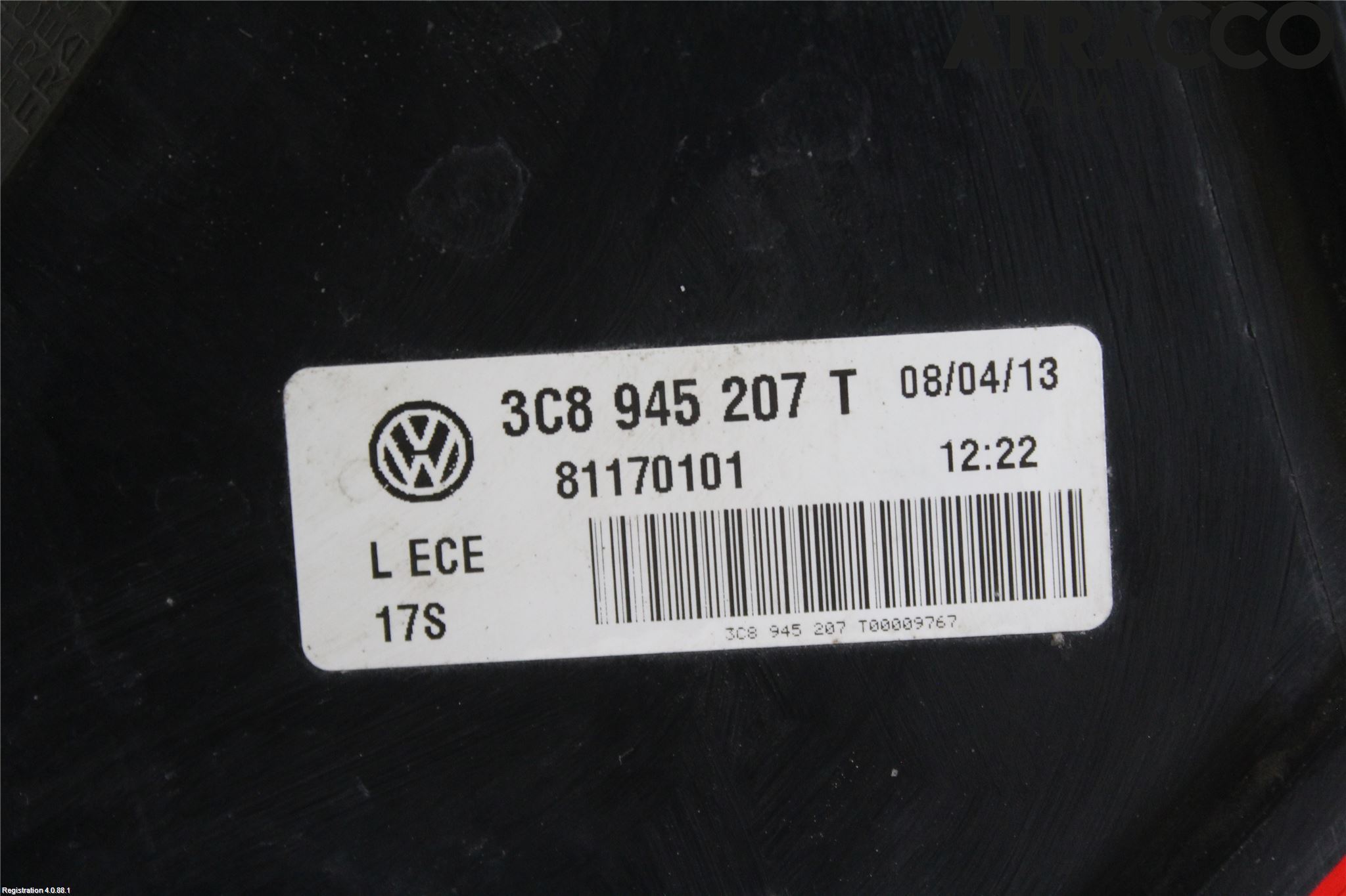Volkswagen VW PASSAT CC 08-16 Baklykt Venstre
