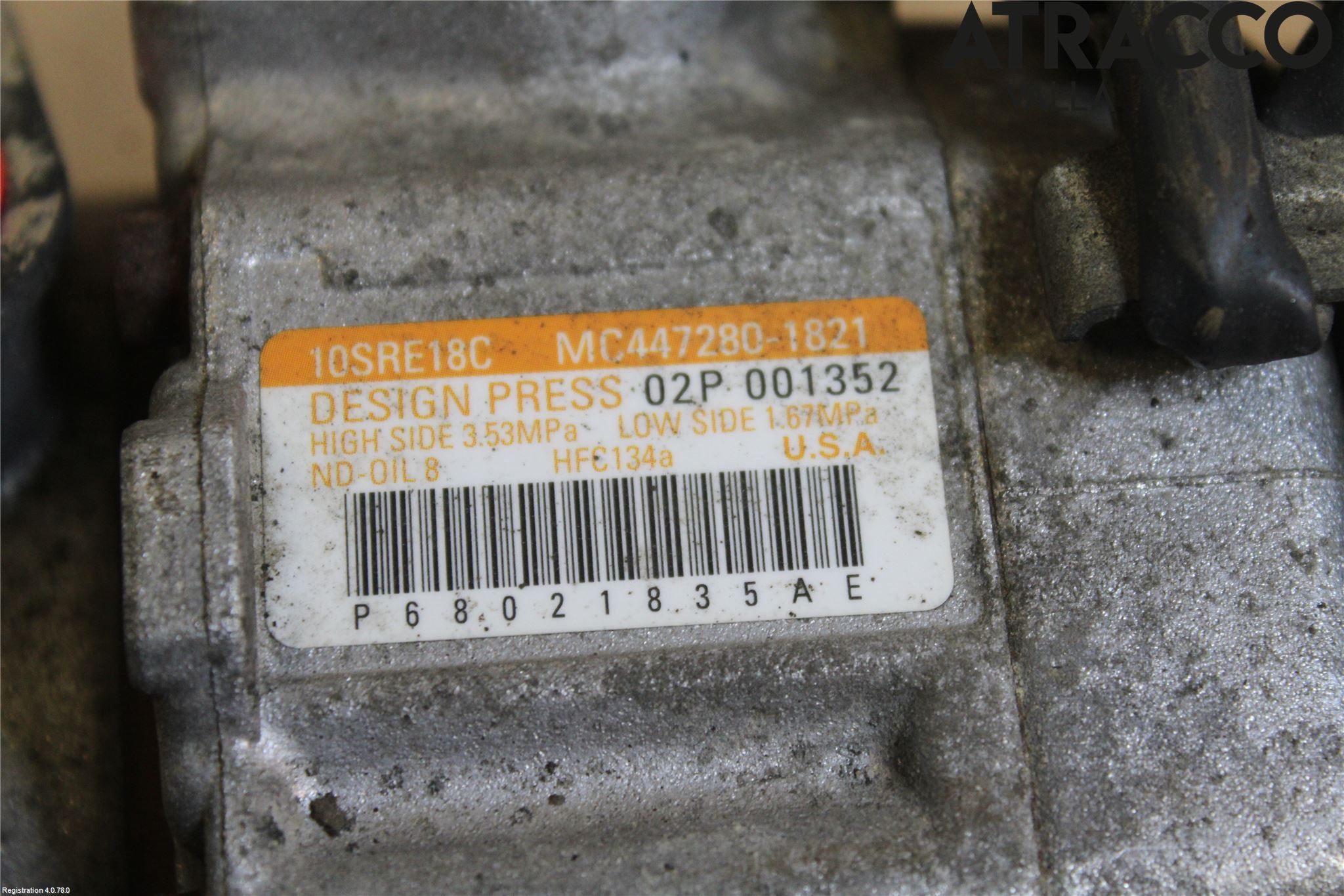 Jeep GRAND CHEROKEE 10-20 Varme Ac Kompressor