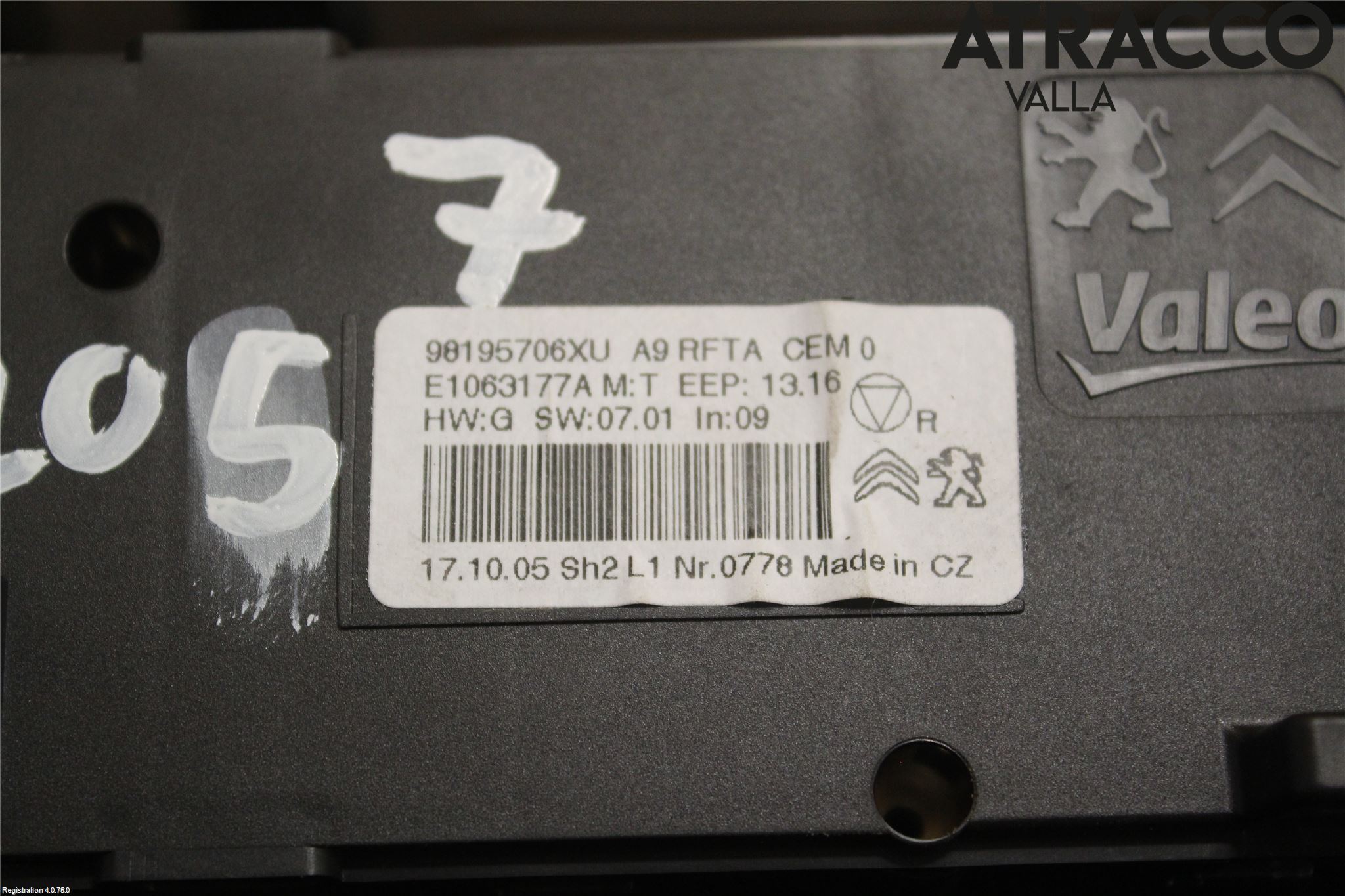Peugeot 2008 13-20 Varme Ac Betjening-Display