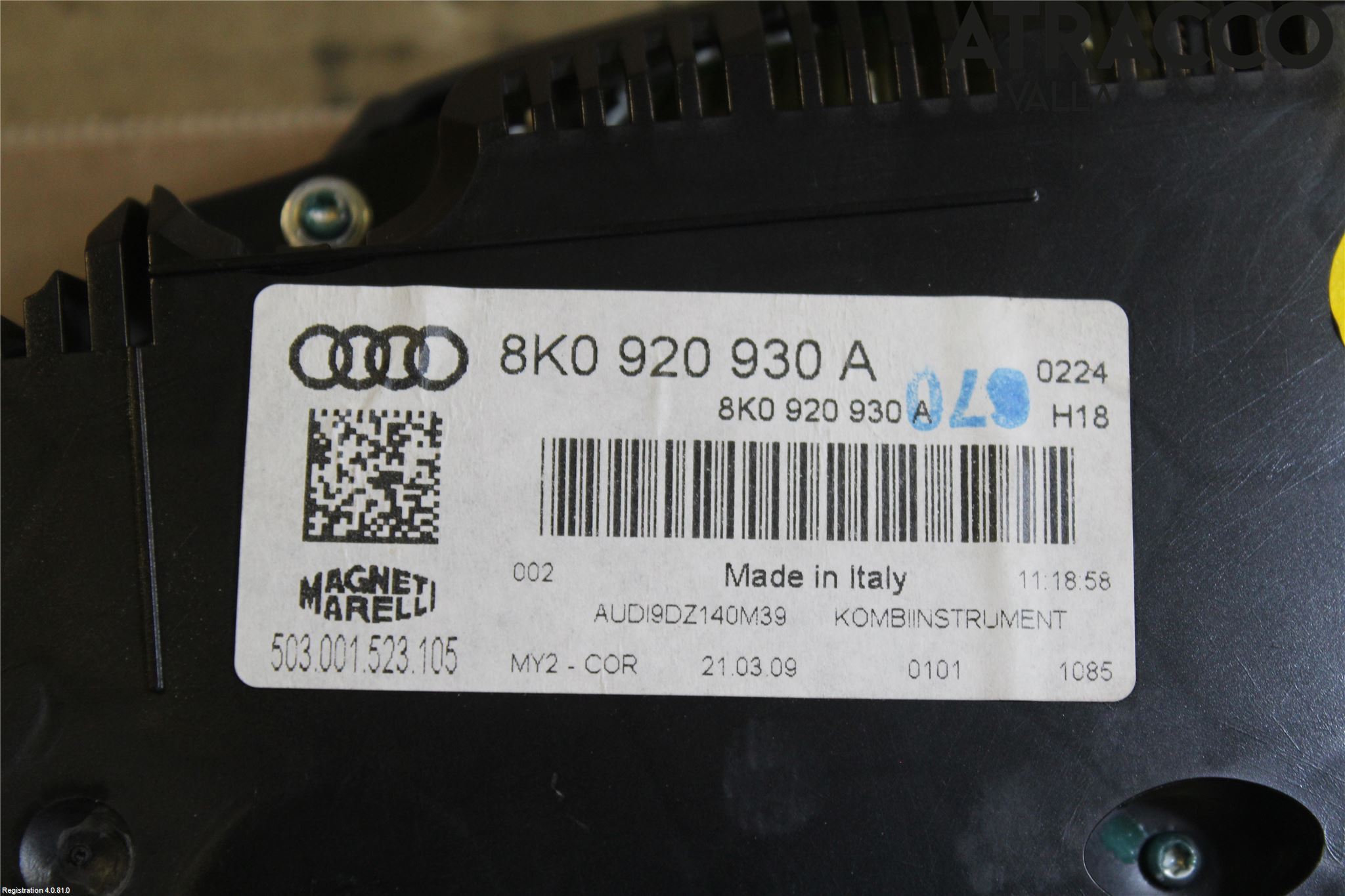 Audi A4/S4 08-11 Instr Kombinert