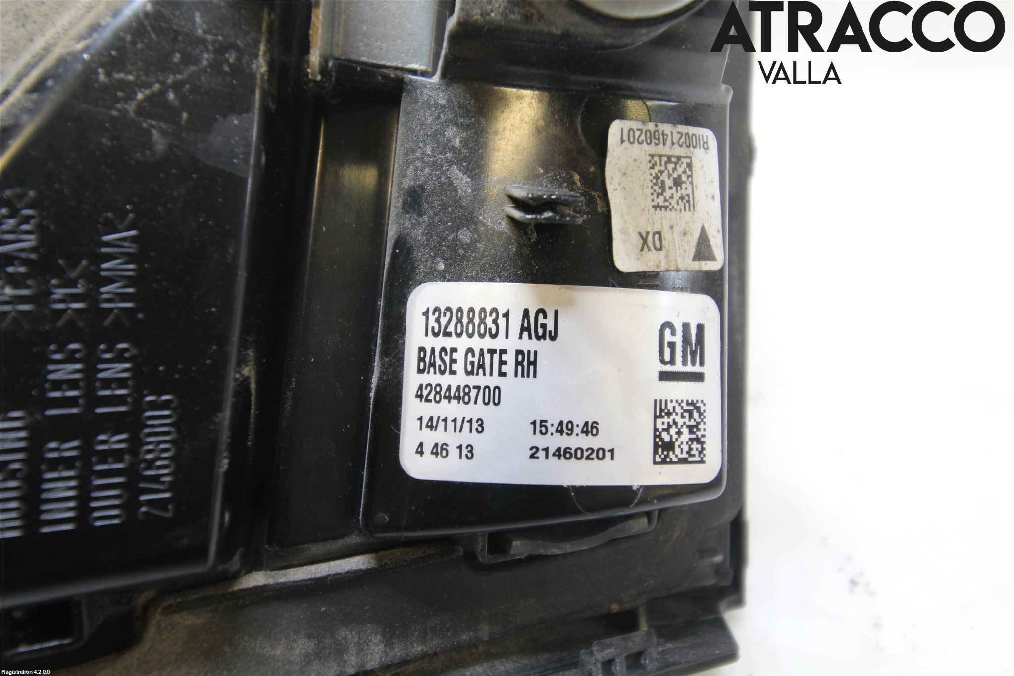 Opel ZAFIRA C 12-19 Baklykt Høyre  På Luke(Indre)