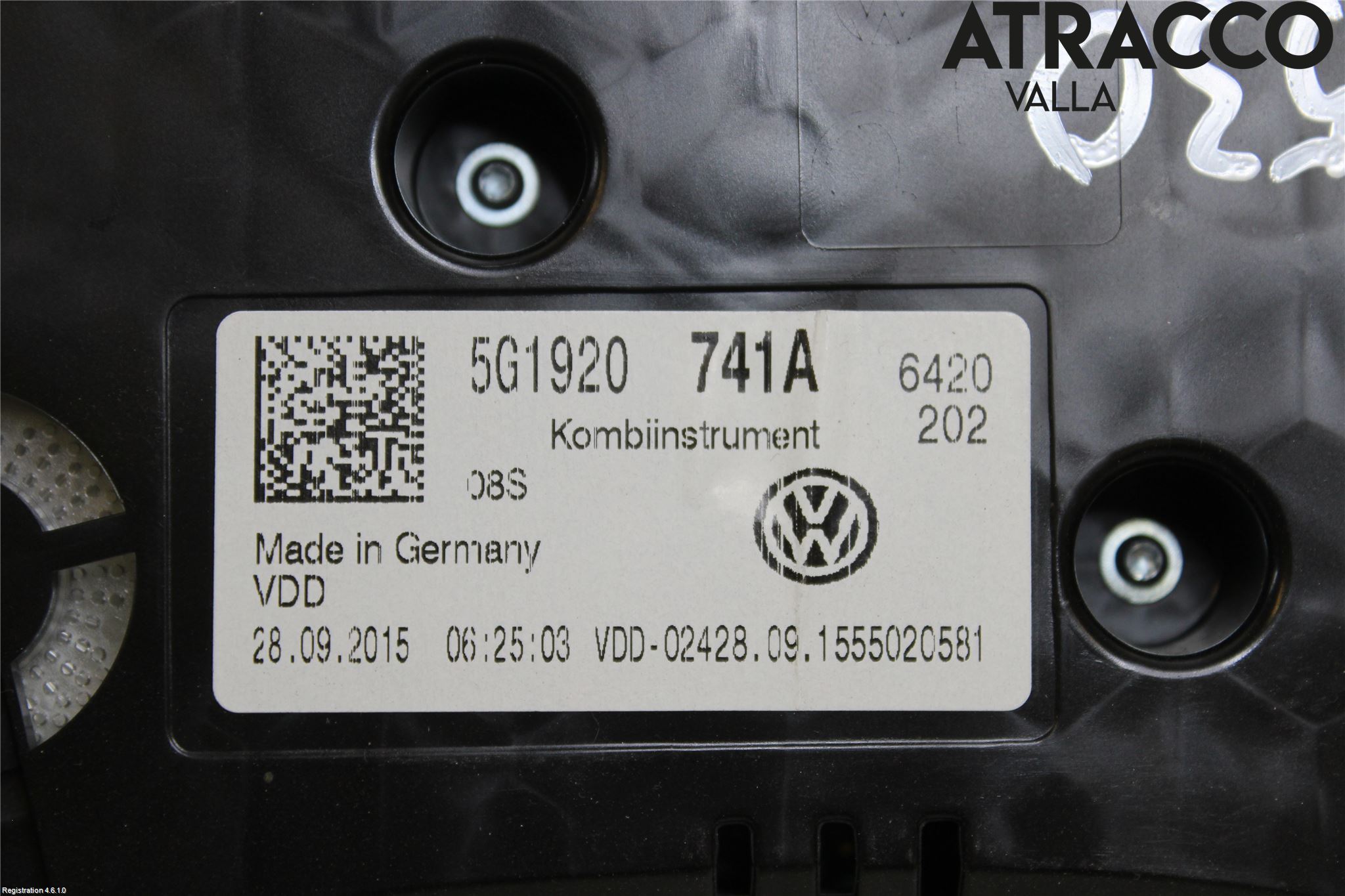 Volkswagen VW GOLF / E-GOLF VII 13-20 Instr Kombinert