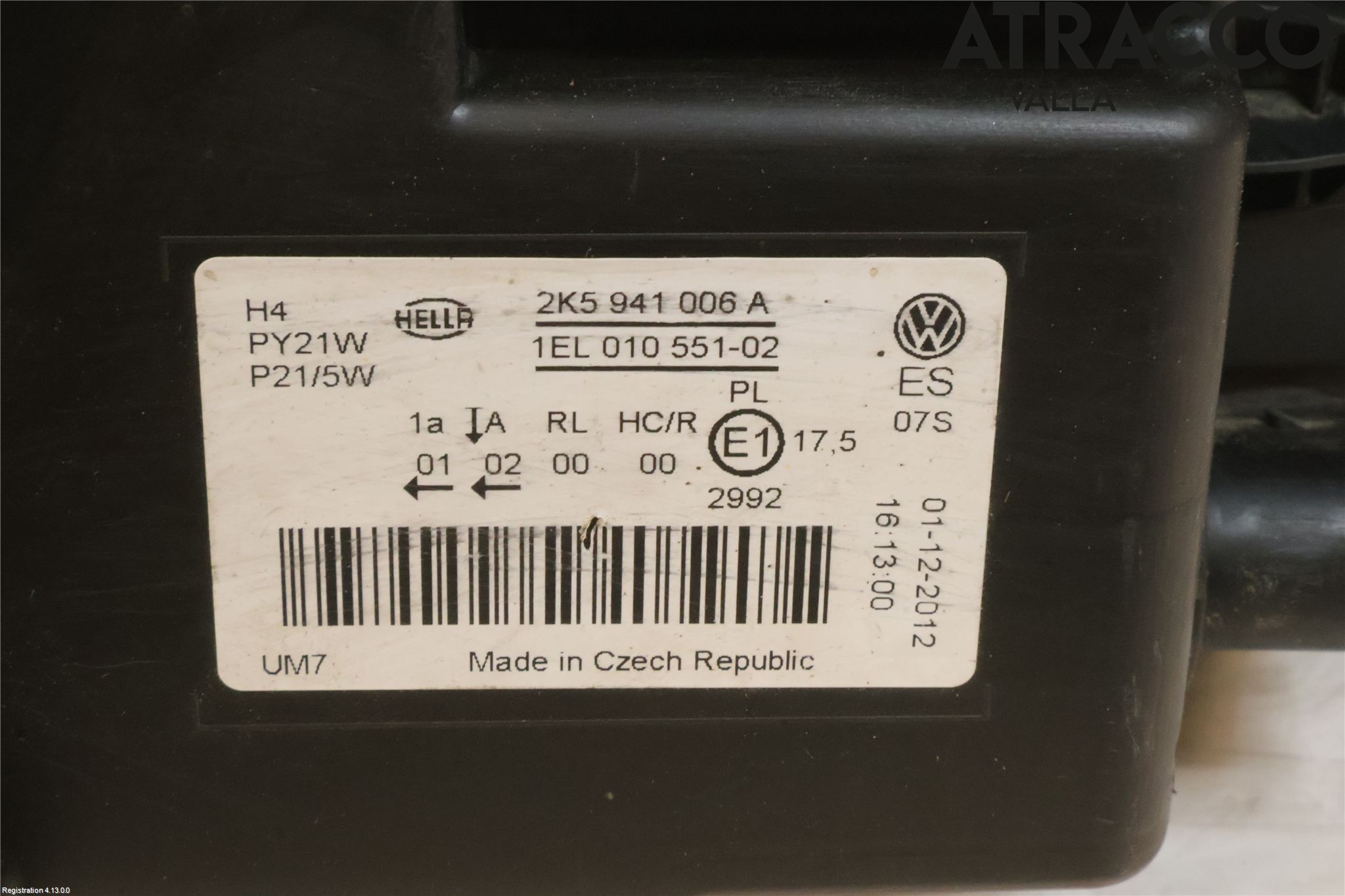 Volkswagen VW CADDY 11-15 Frontlykt Høyre