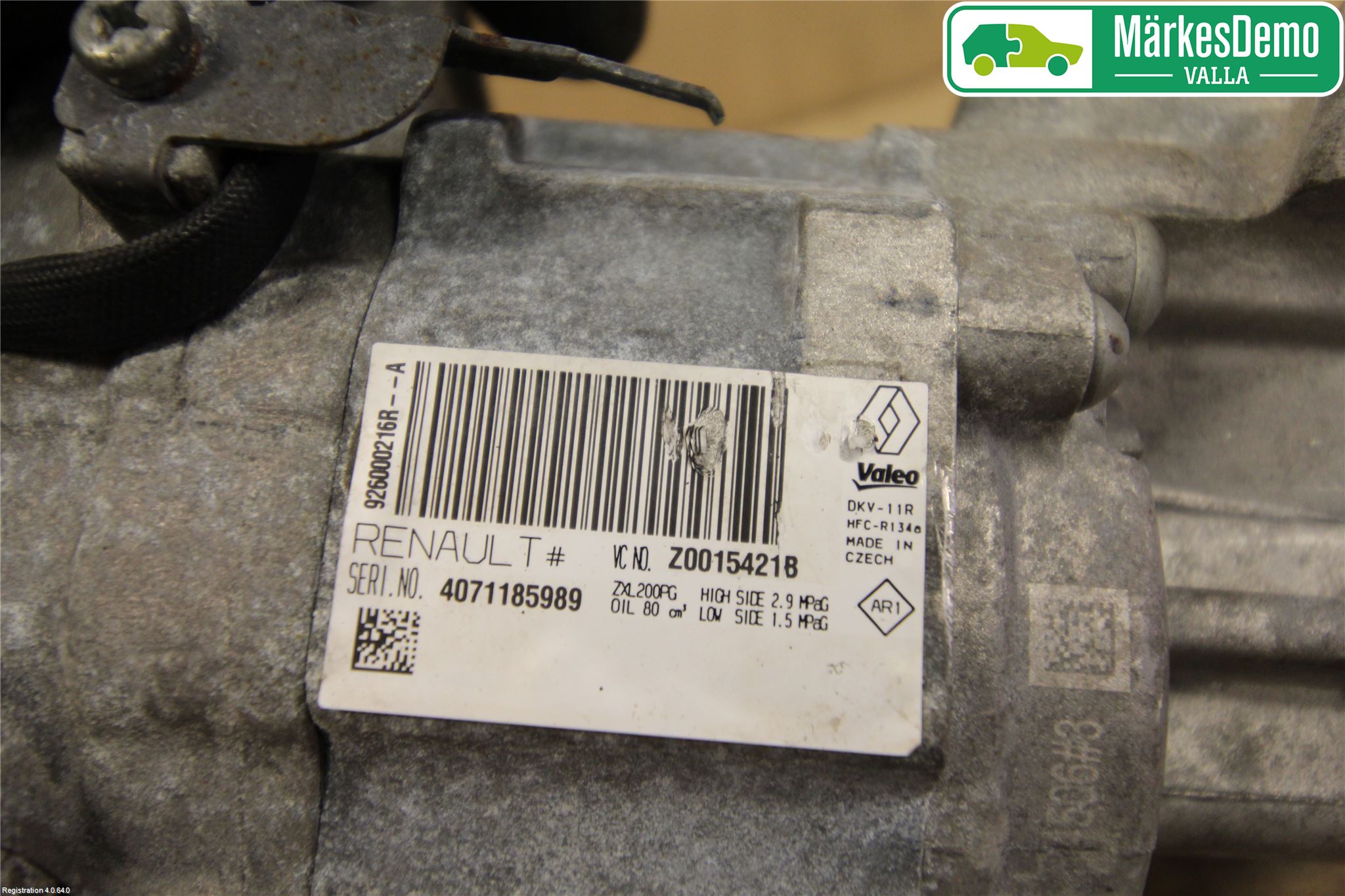 Dacia SANDERO/STEPWAY 13-20 Varme Ac Kompressor