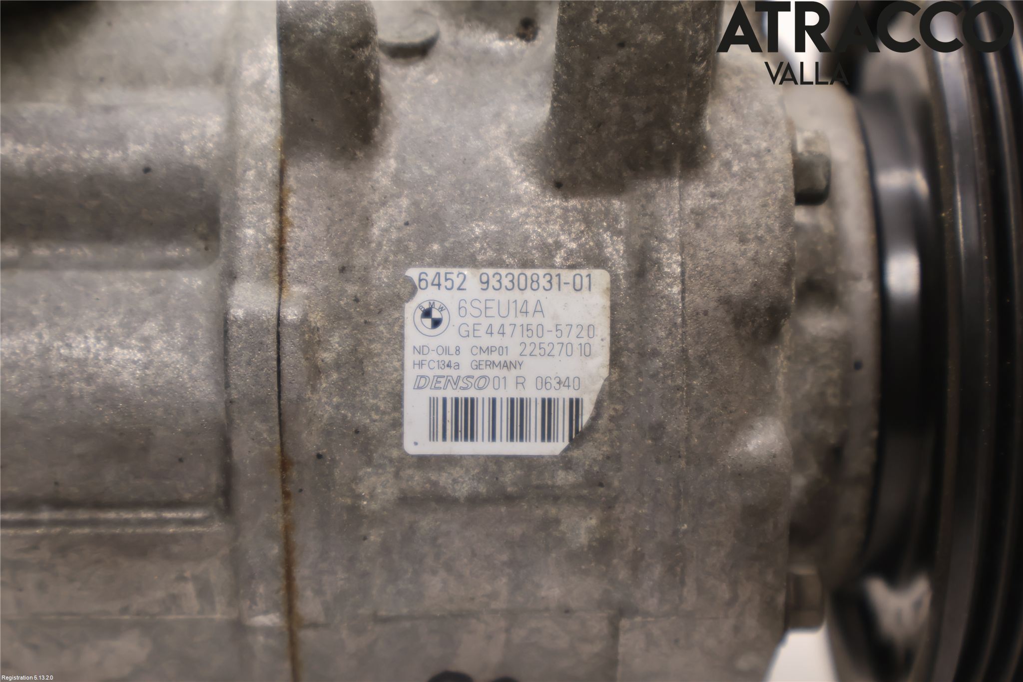 BMW 3 F30/F31/F80 12-19 Varme Ac Kompressor