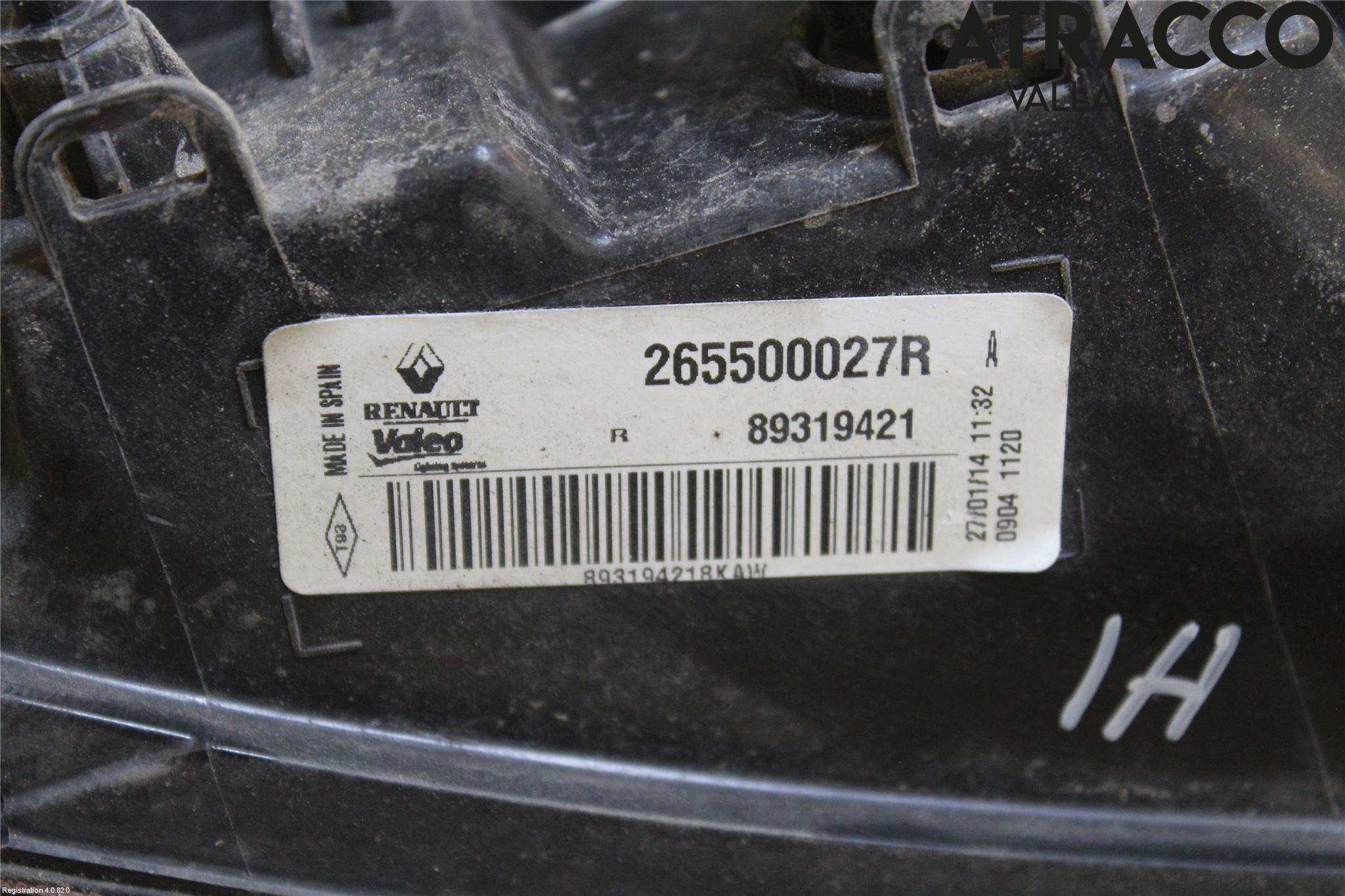 Renault MEGANE III 09-15 Baklykt Høyre  På Luke(Indre)