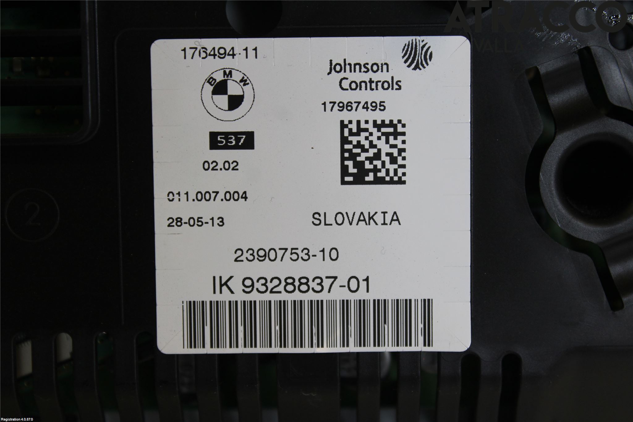 BMW 5 F10/F11/F18 09-17 Instr Kombinert