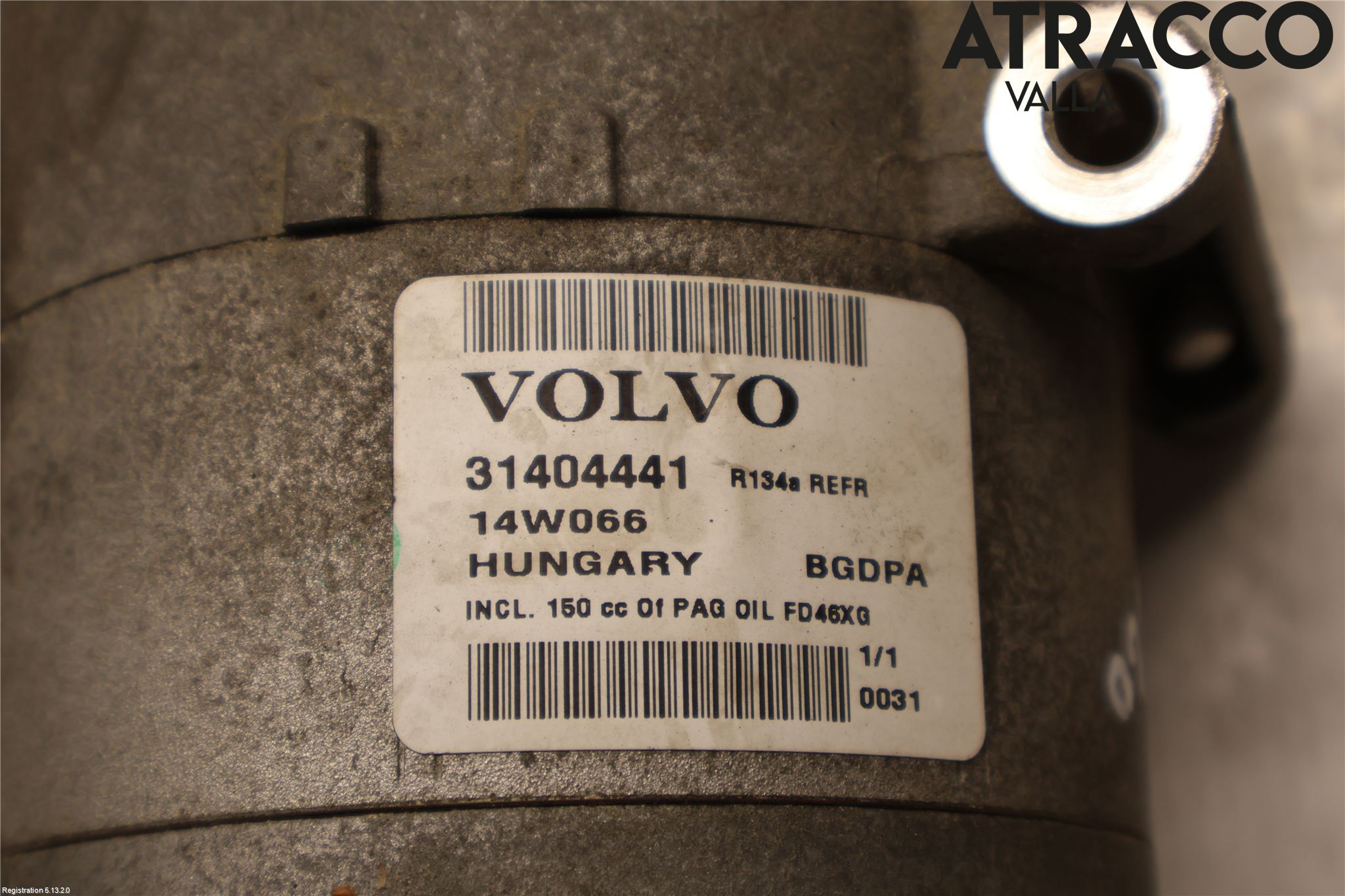 Volvo V60 14-18 Varme Ac Kompressor
