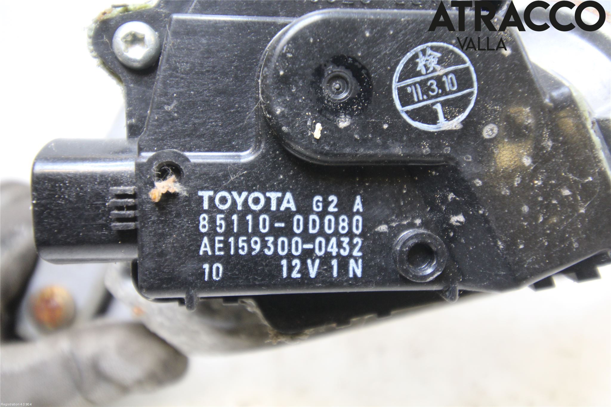 Toyota YARIS XP90 06-11 Viskeroverføring Frontrute