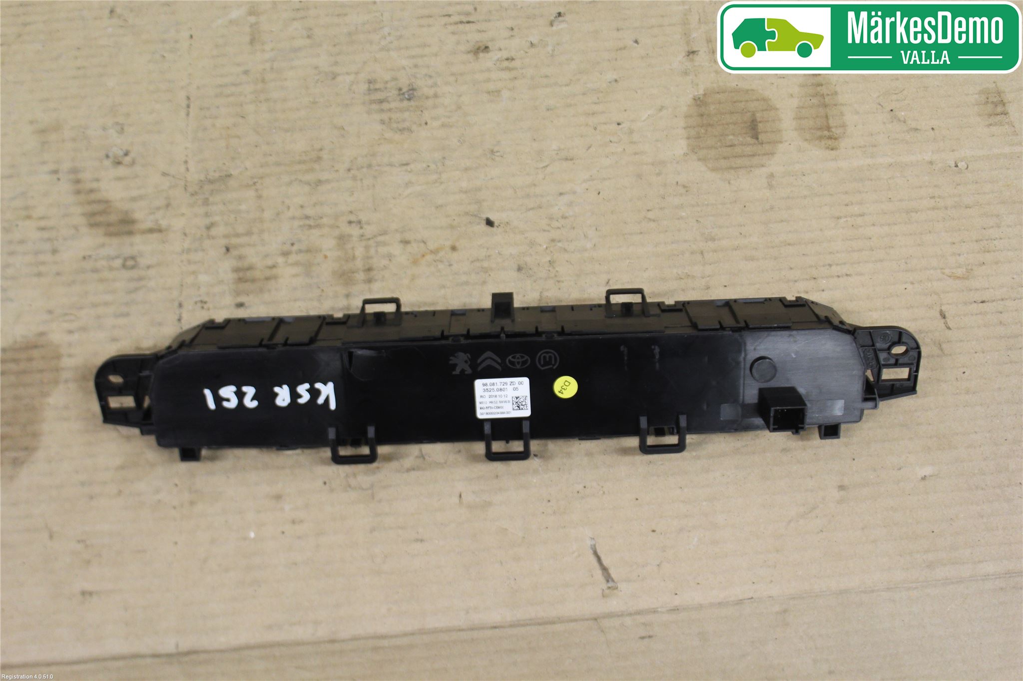 Citroen JUMPY/E-JUMPY 16- Varme Ac Betjening-Display
