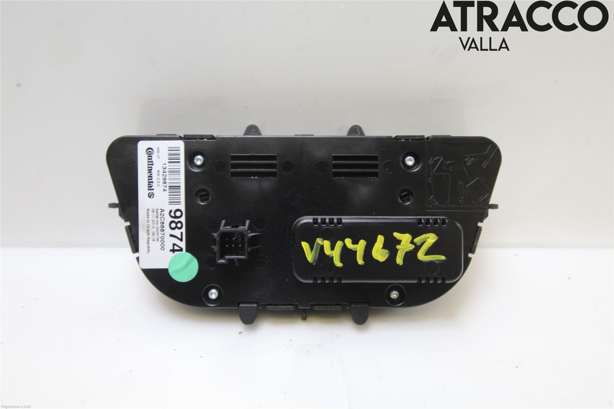Opel ZAFIRA C 12-19 Varme Ac Betjening-Display