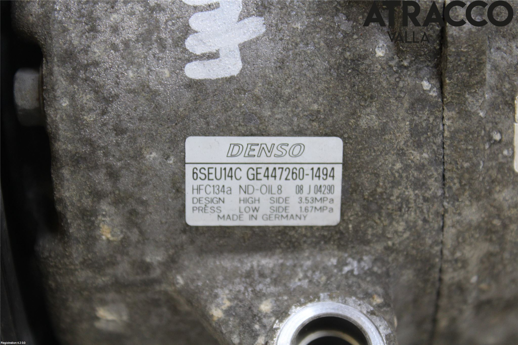 Toyota AURIS 07-09 Varme Ac Kompressor